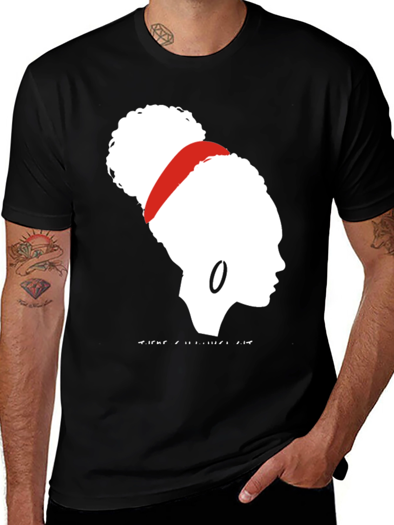 Silhouette Afro Black T-Shirt