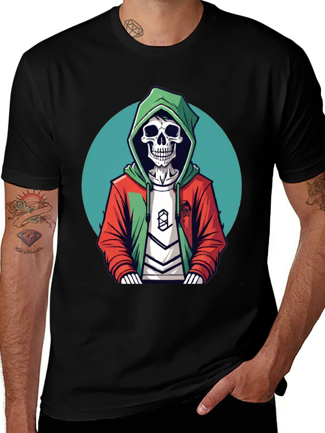 Variant 23 of Skull Hoodie Graphic T-Shirt