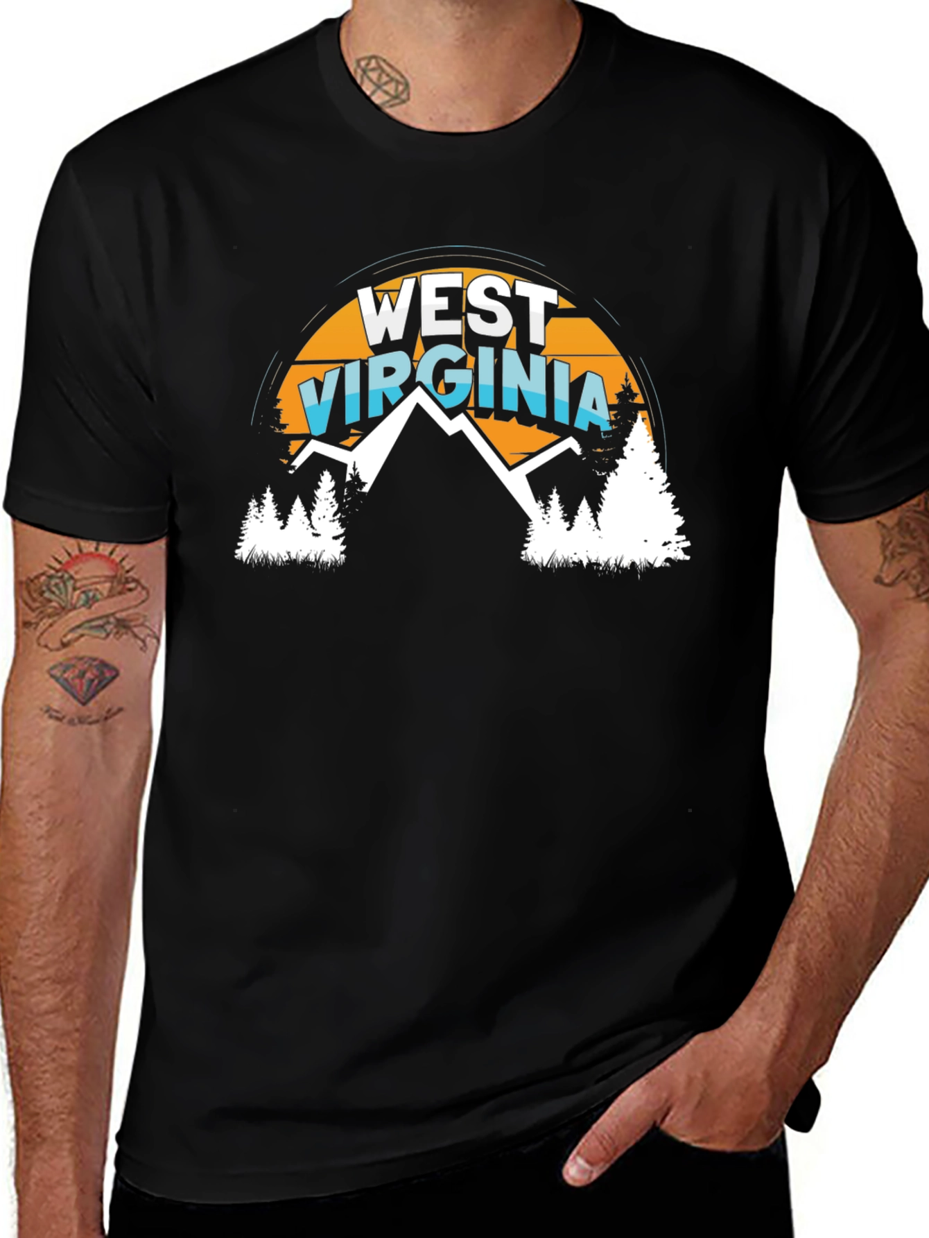 West Virginia Graphic Tee - Mountain Scene