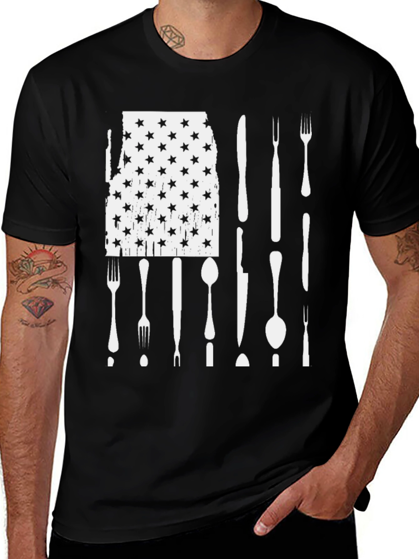 Variant 18 of Chef's Flag Graphic T-Shirt
