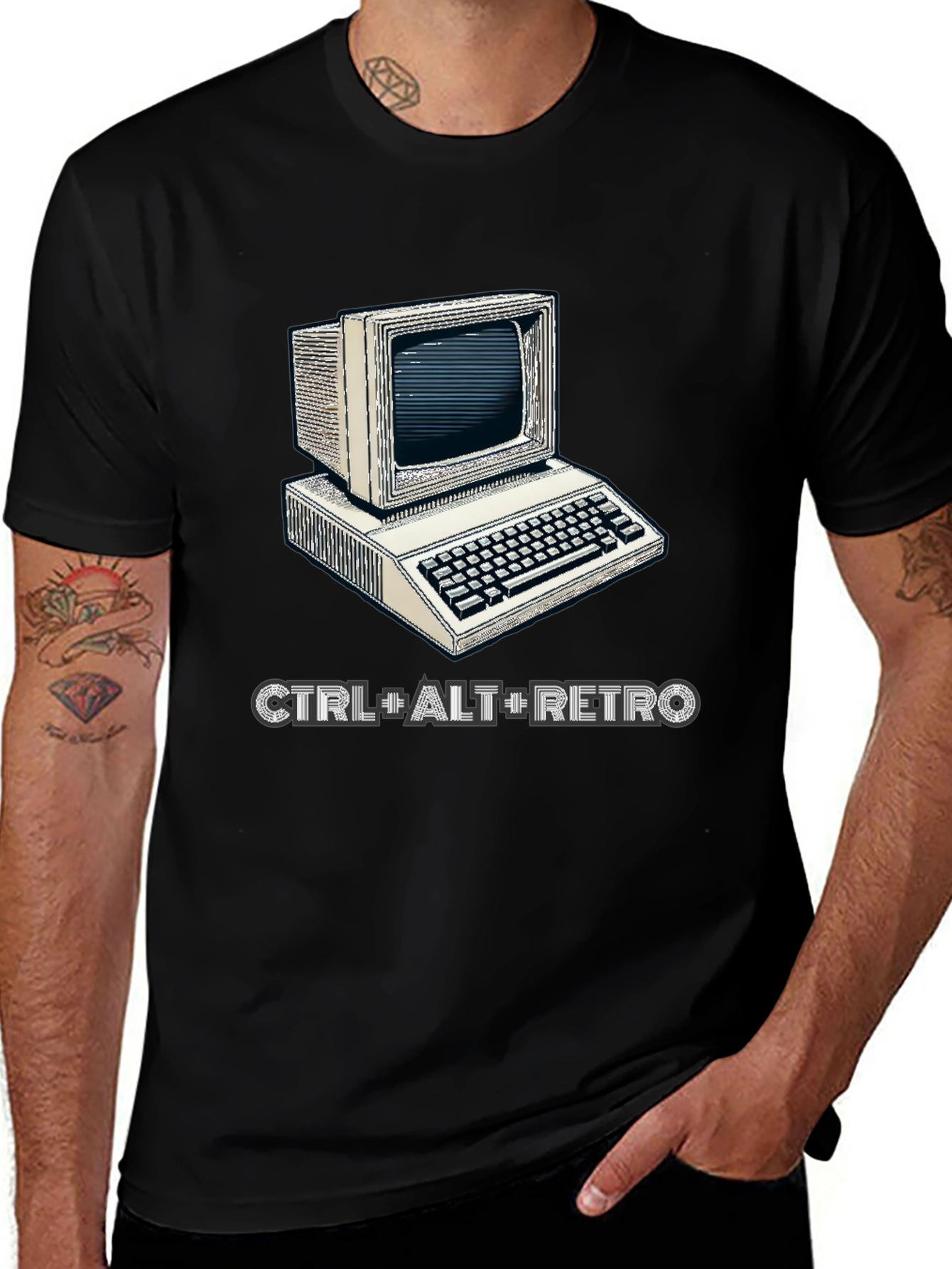 Variant 9 of Retro Computer T-Shirt - Ctrl Alt Retro Design