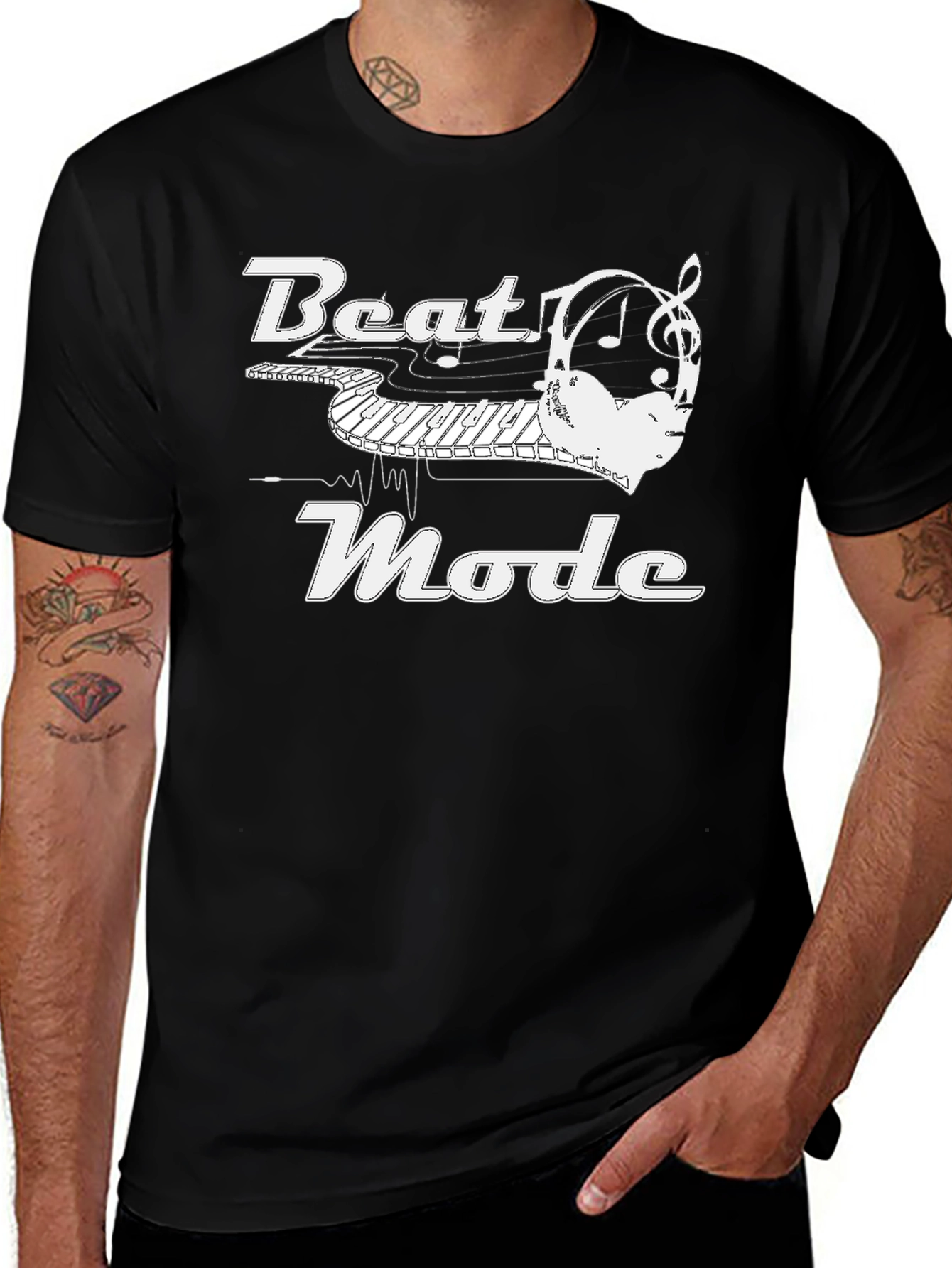 Beat Mode Graphic T-Shirt - Music Lover Tee