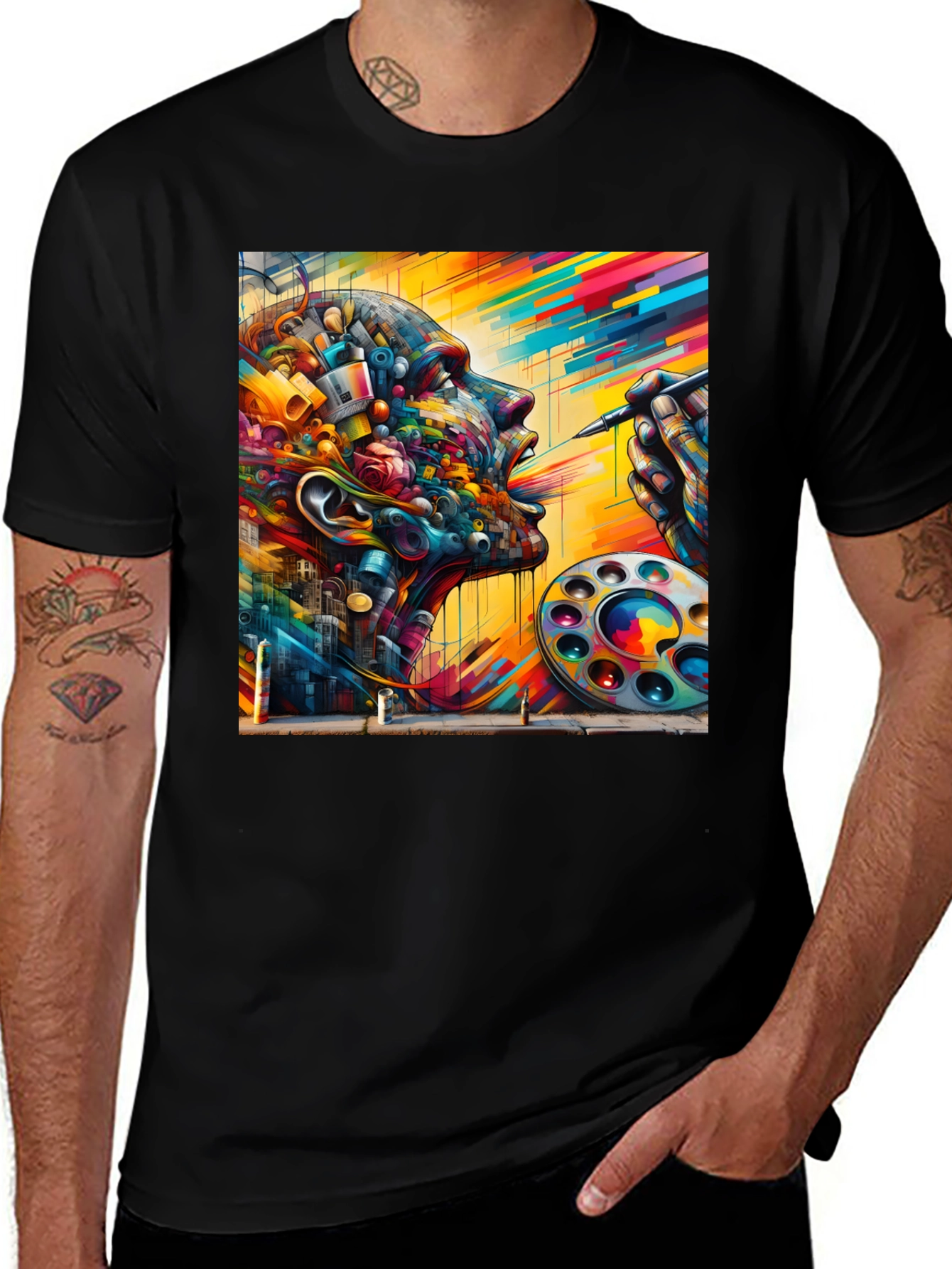 Variant 26 of Artistic Mind T-Shirt - Colorful Abstract Design