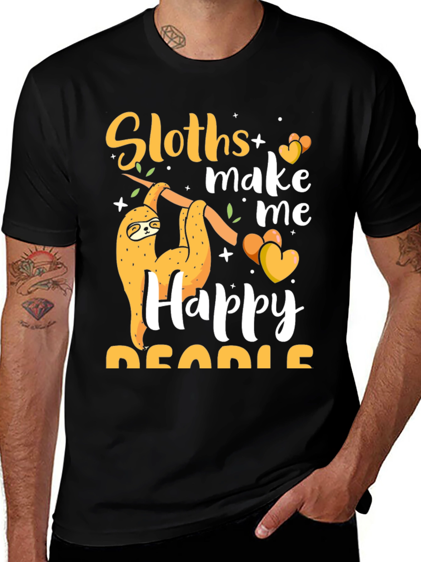 Variant 12 of Sloth Lover T-Shirt - Sloths Make Me Happy