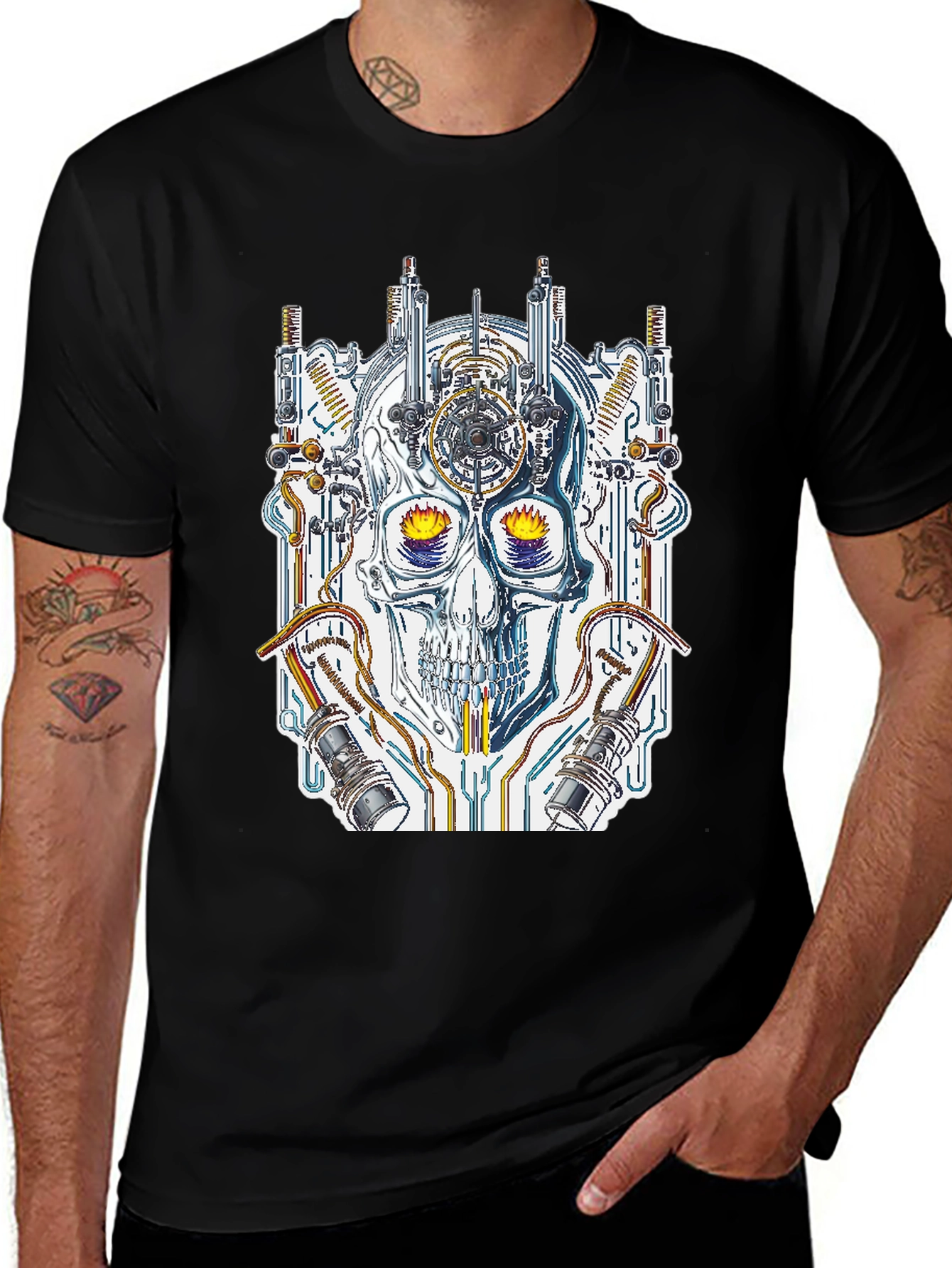Variant 24 of Steampunk Skull Graphic Tee - Unique Design