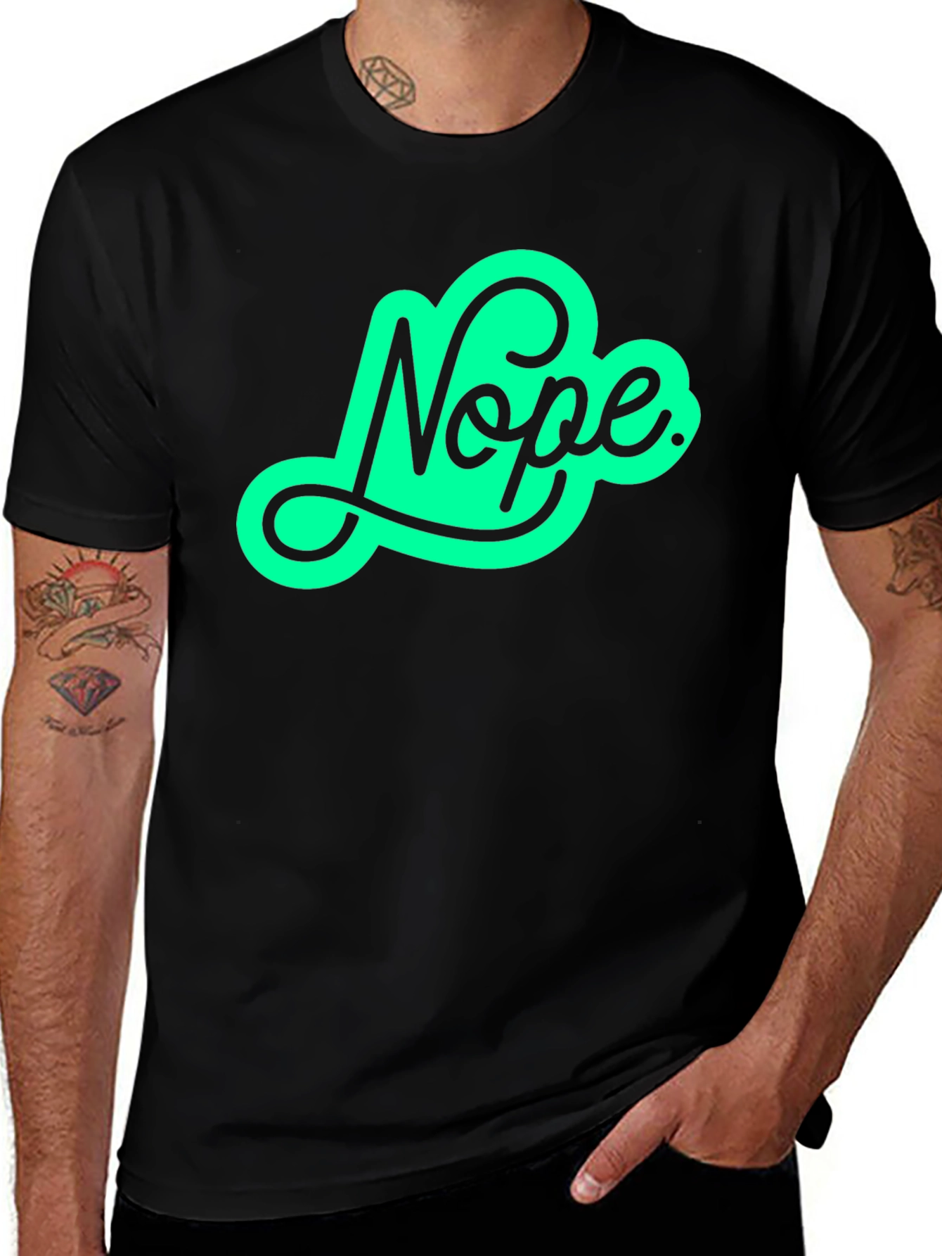 Variant 8 of Nope Graphic Tee - Trendy Casual Shirt