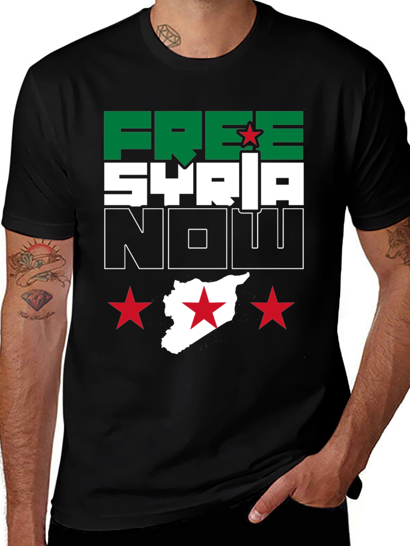 Free Syria Now Graphic T-Shirt