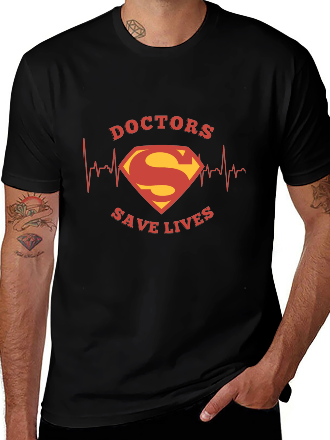 Variant 8 of Doctors Save Lives T-Shirt Superman Logo