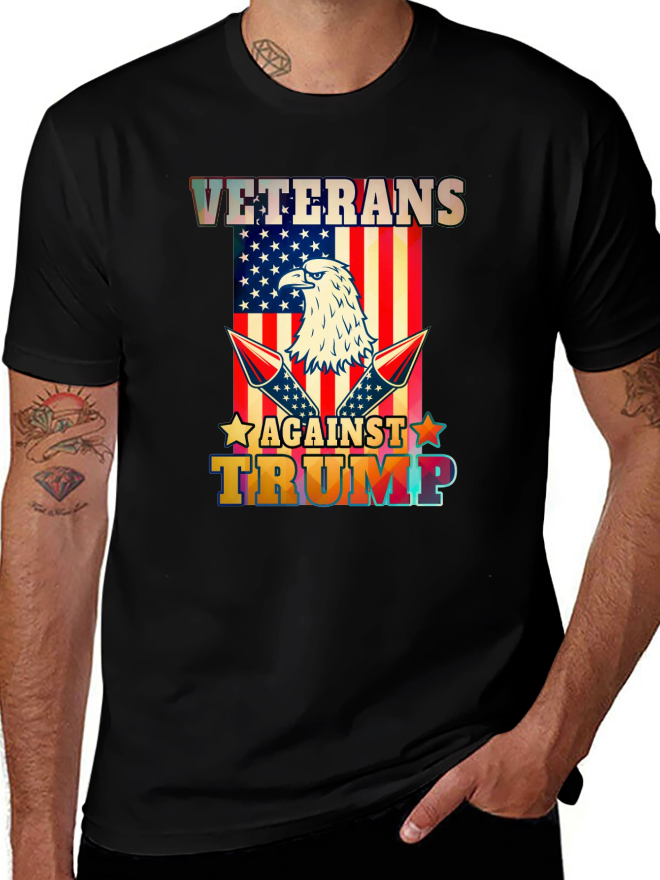 Variant 4 of Veterans Against Trump Graphic T-Shirt