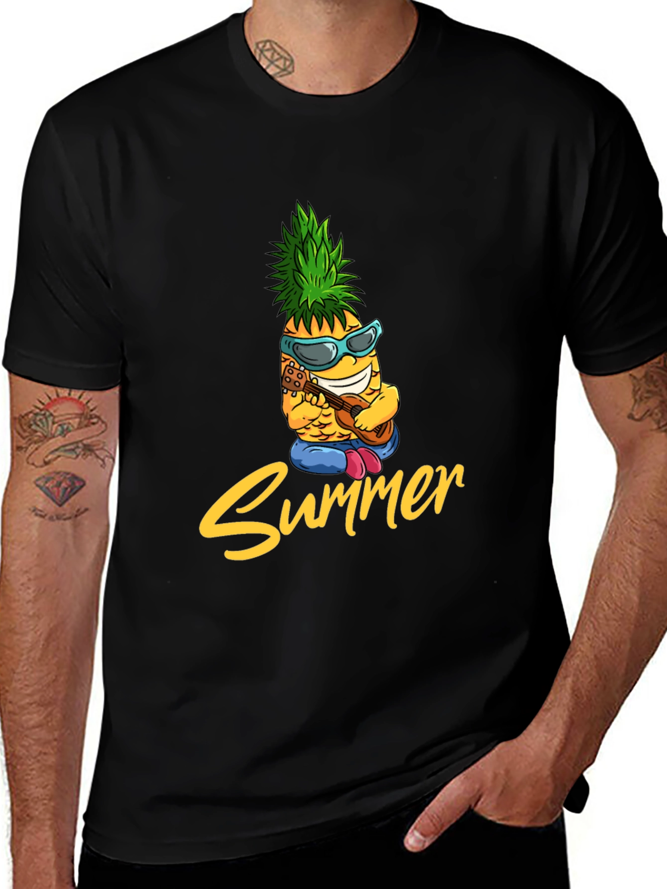 Variant 9 of Summer Pineapple Ukulele T-Shirt