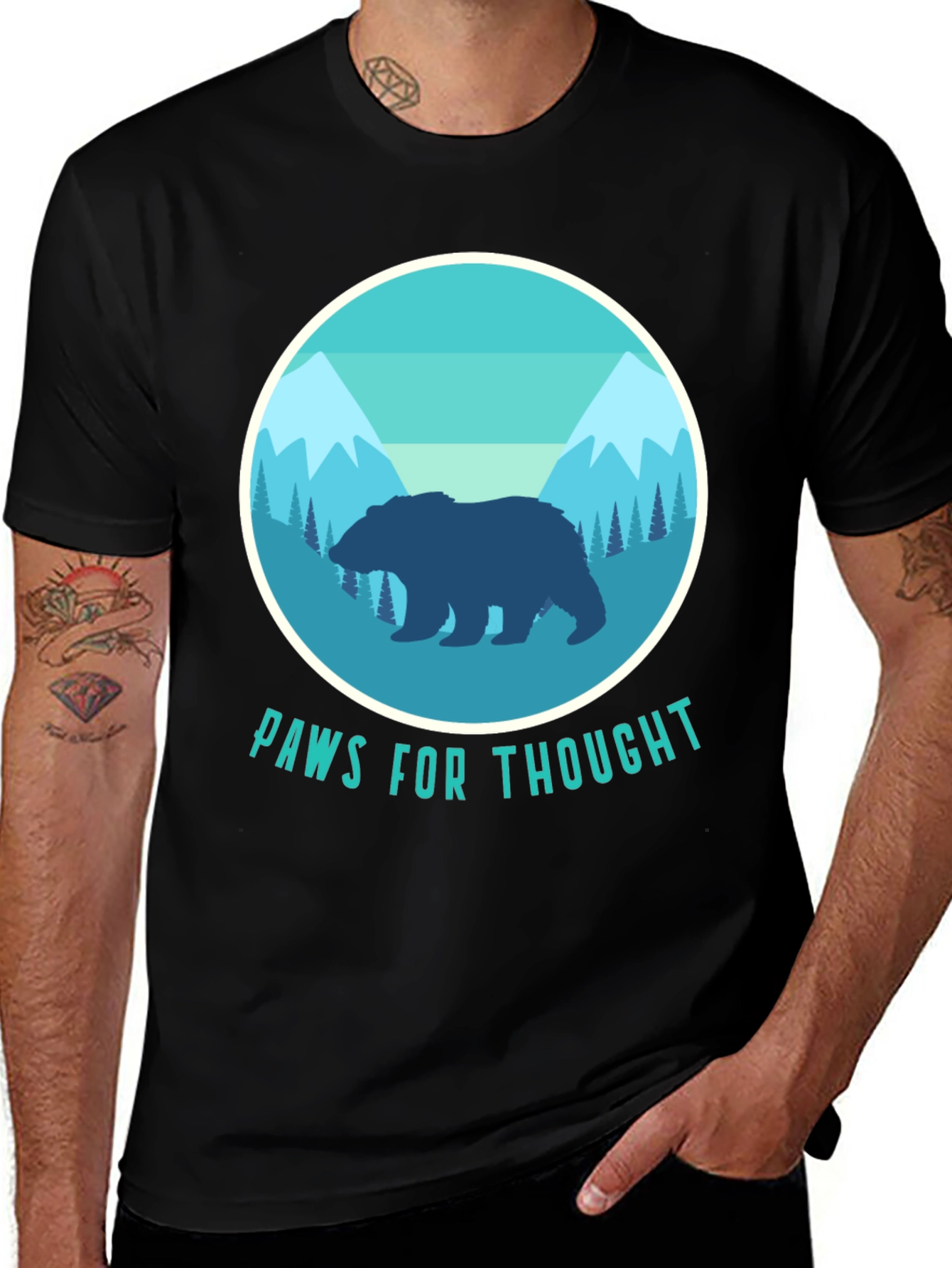 Paws for Thought Bear Graphic Tee