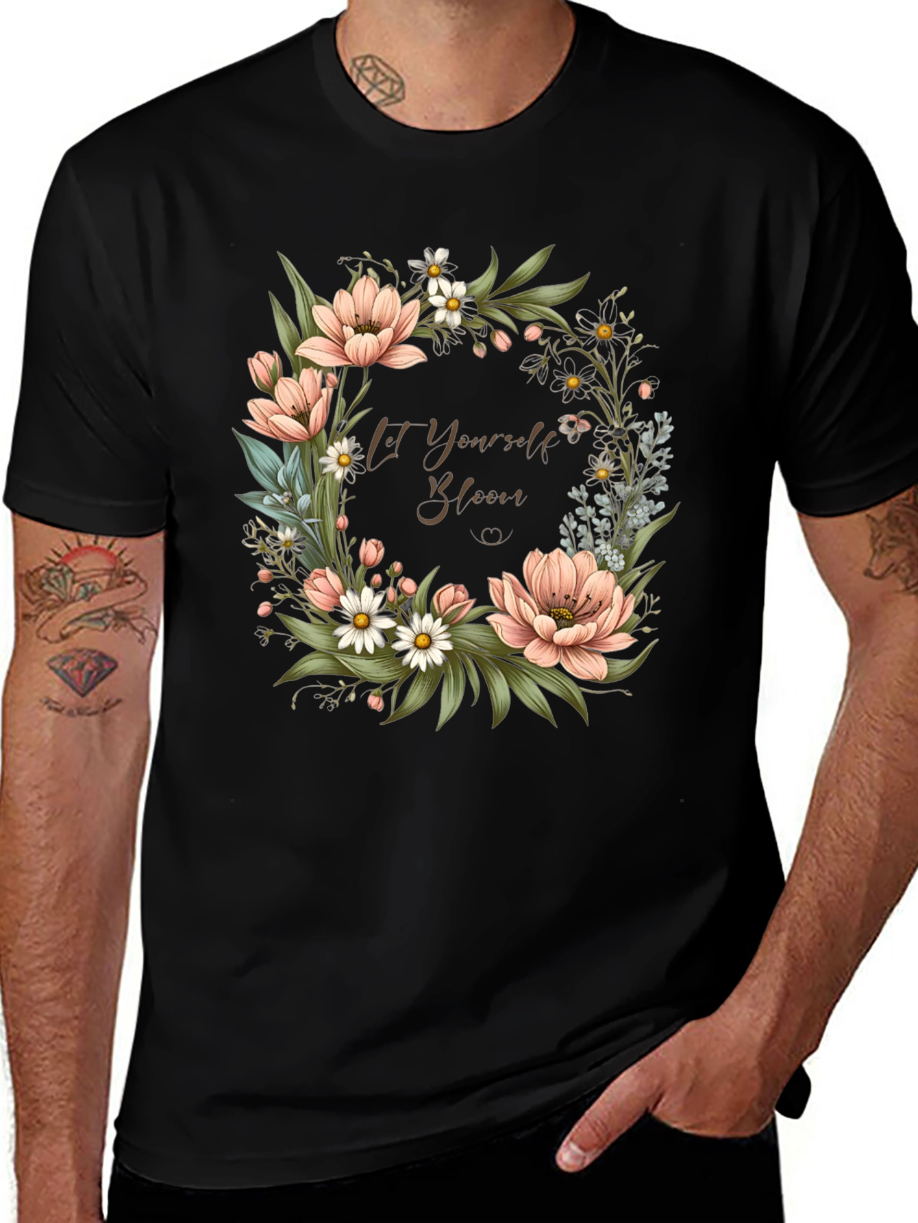 Variant 9 of Floral Bloom T-Shirt - Let Yourself Bloom