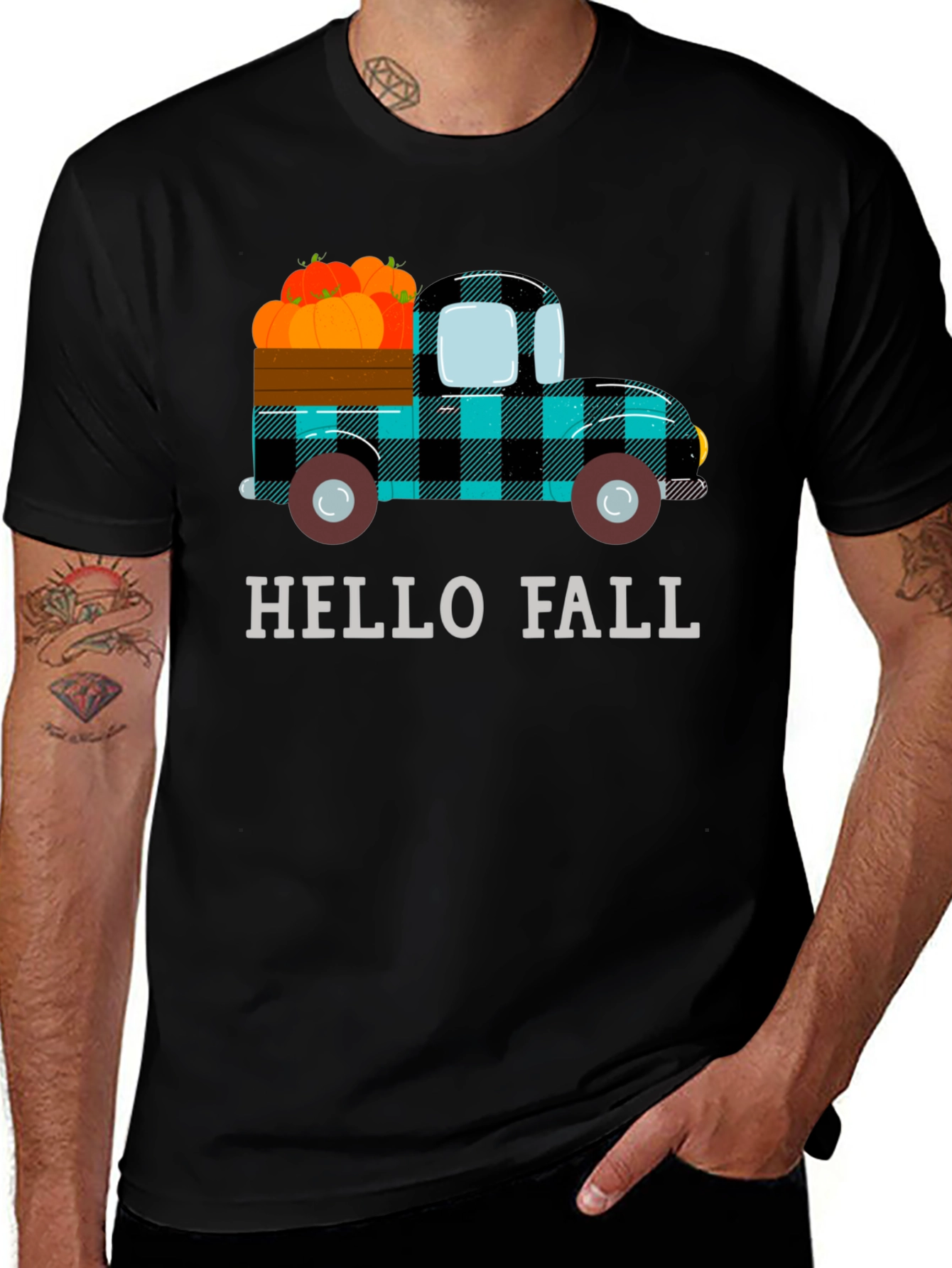 Hello Fall Pumpkin Truck Tee