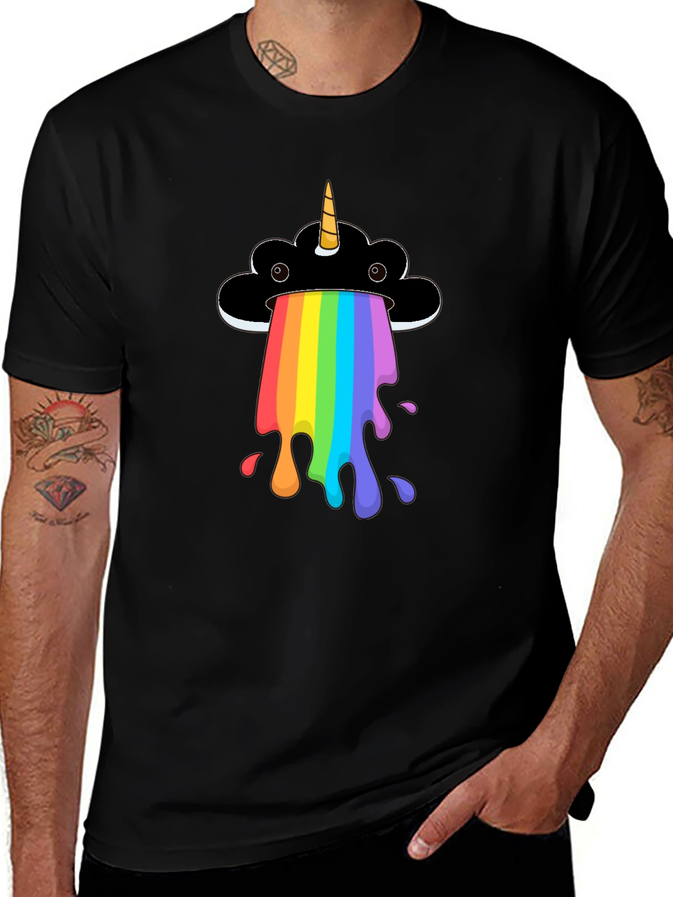 Variant 27 of Rainbow Unicorn Cloud Graphic T-Shirt