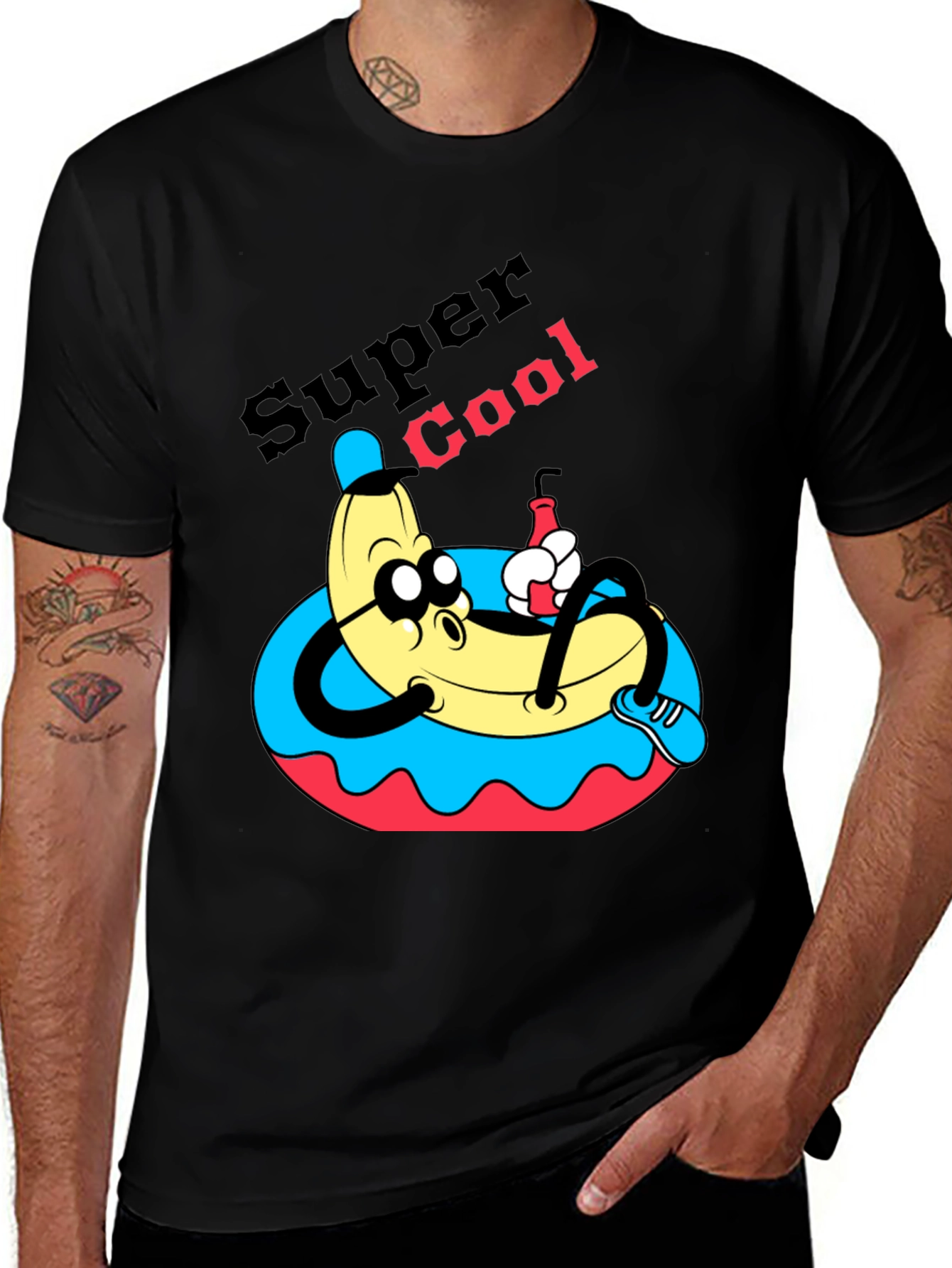 Variant 7 of Super Cool Banana T-Shirt - Relaxed Cartoon Graphic Tee