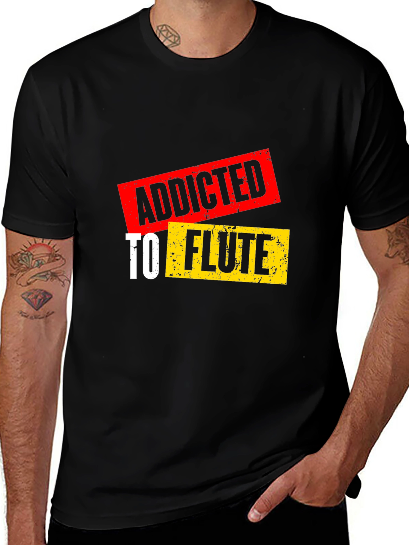 Variant 22 of Addicted to Flute Graphic T-Shirt