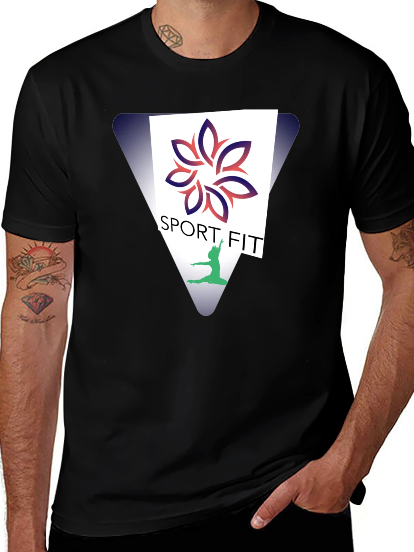 Variant 12 of Sport Fit Black T-Shirt