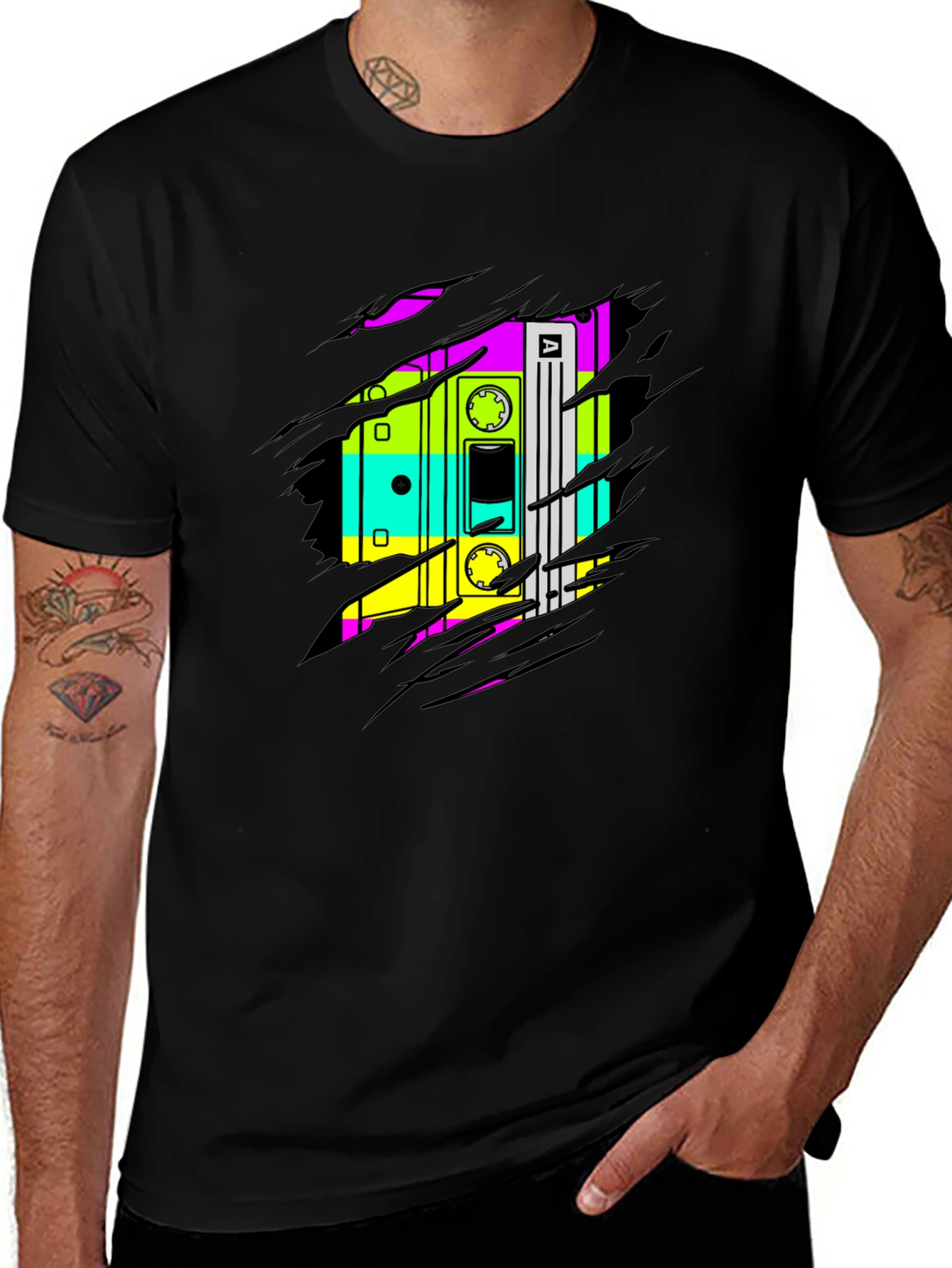Variant 20 of Retro Cassette Tape Graphic Tee