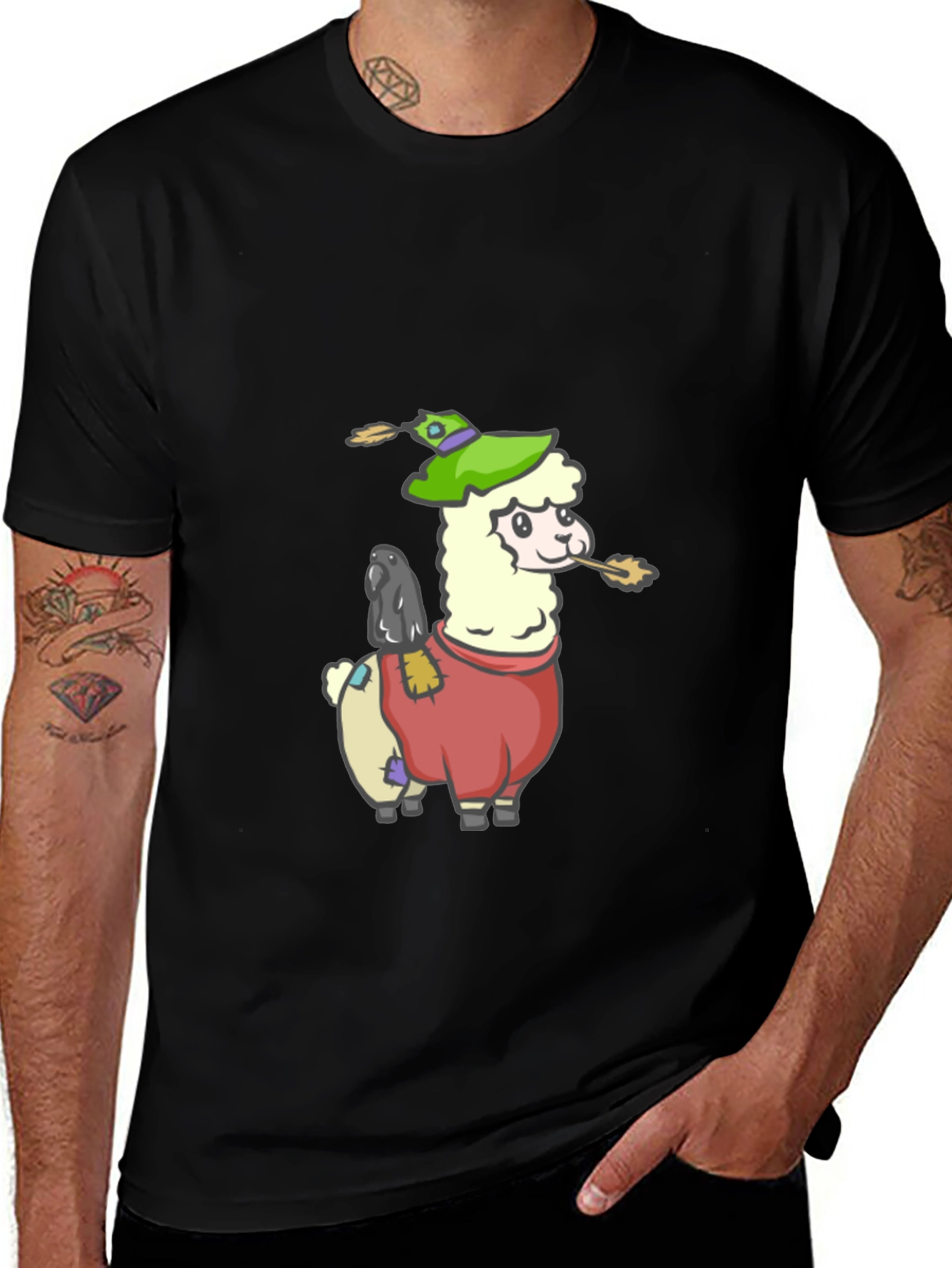 Variant 11 of Llama Scarecrow Graphic Tee