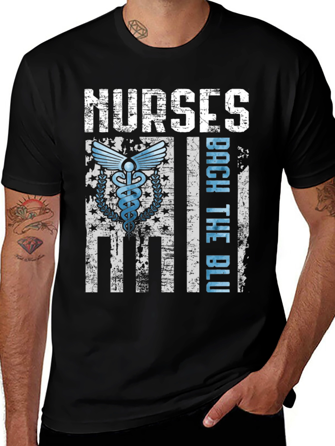Variant 26 of Nurses Back the Blue T-Shirt