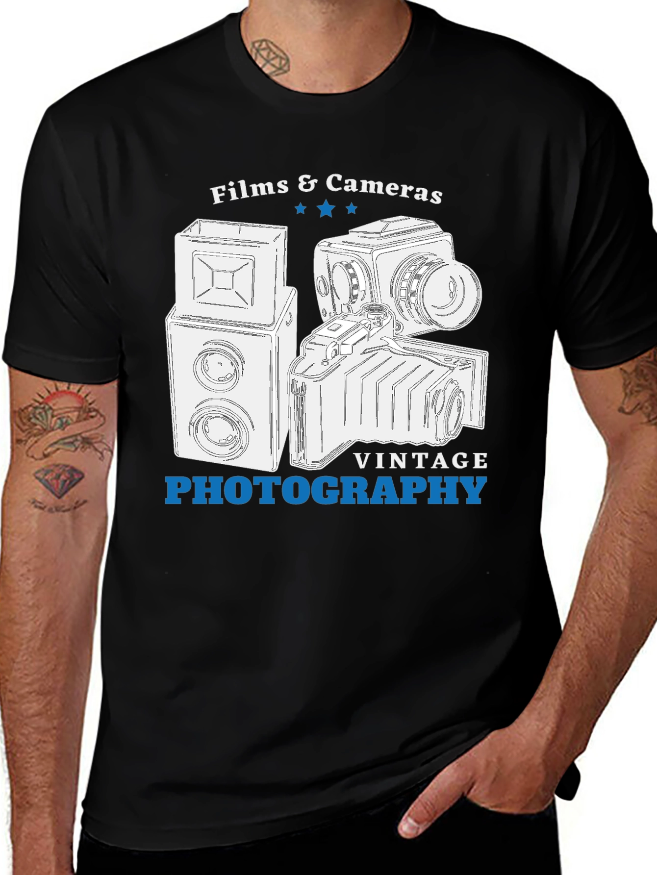 Vintage Photography T-Shirt | Films & Cameras Design
