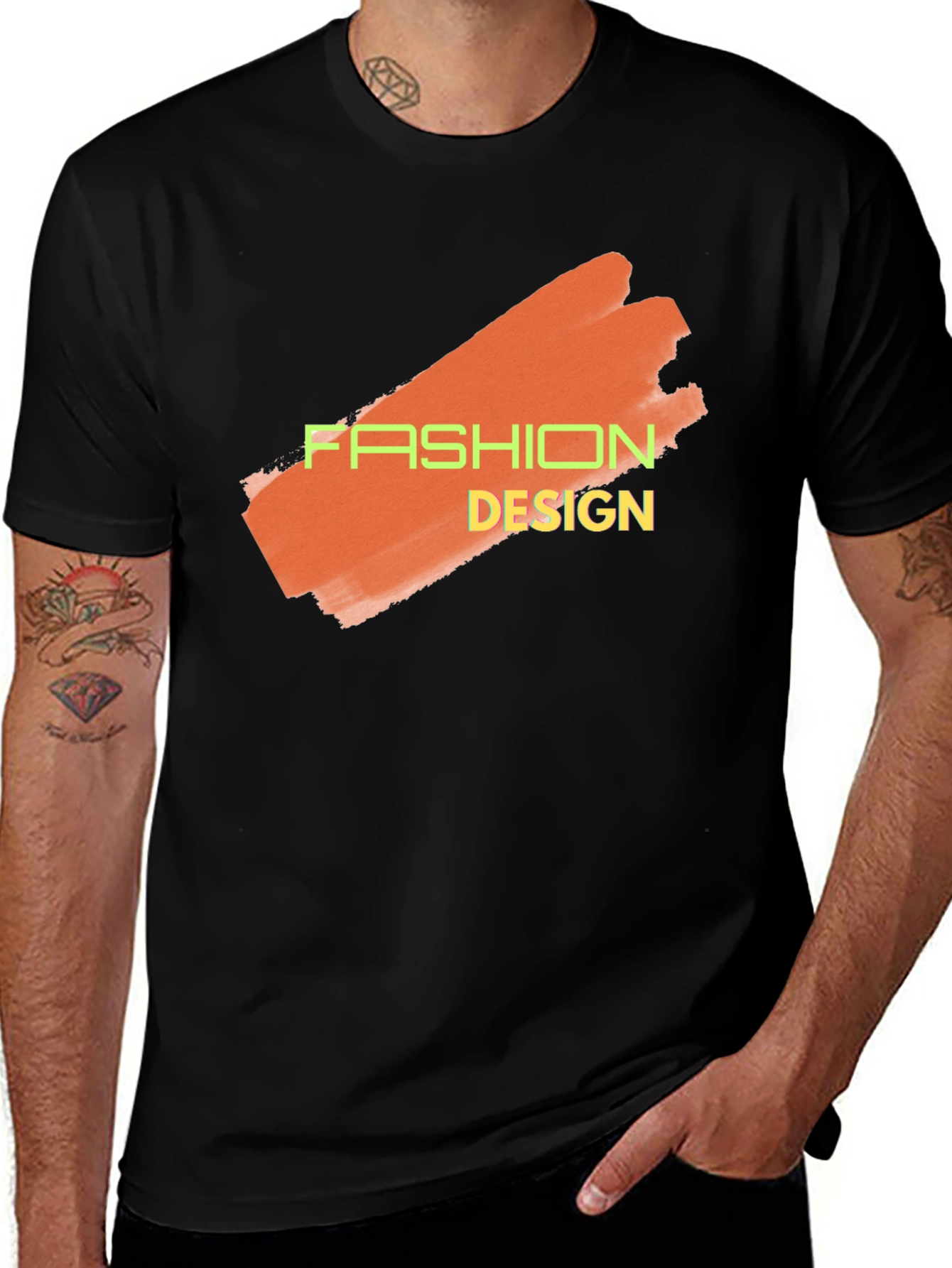 Variant 11 of Fashion Design Men's Black Graphic Tee