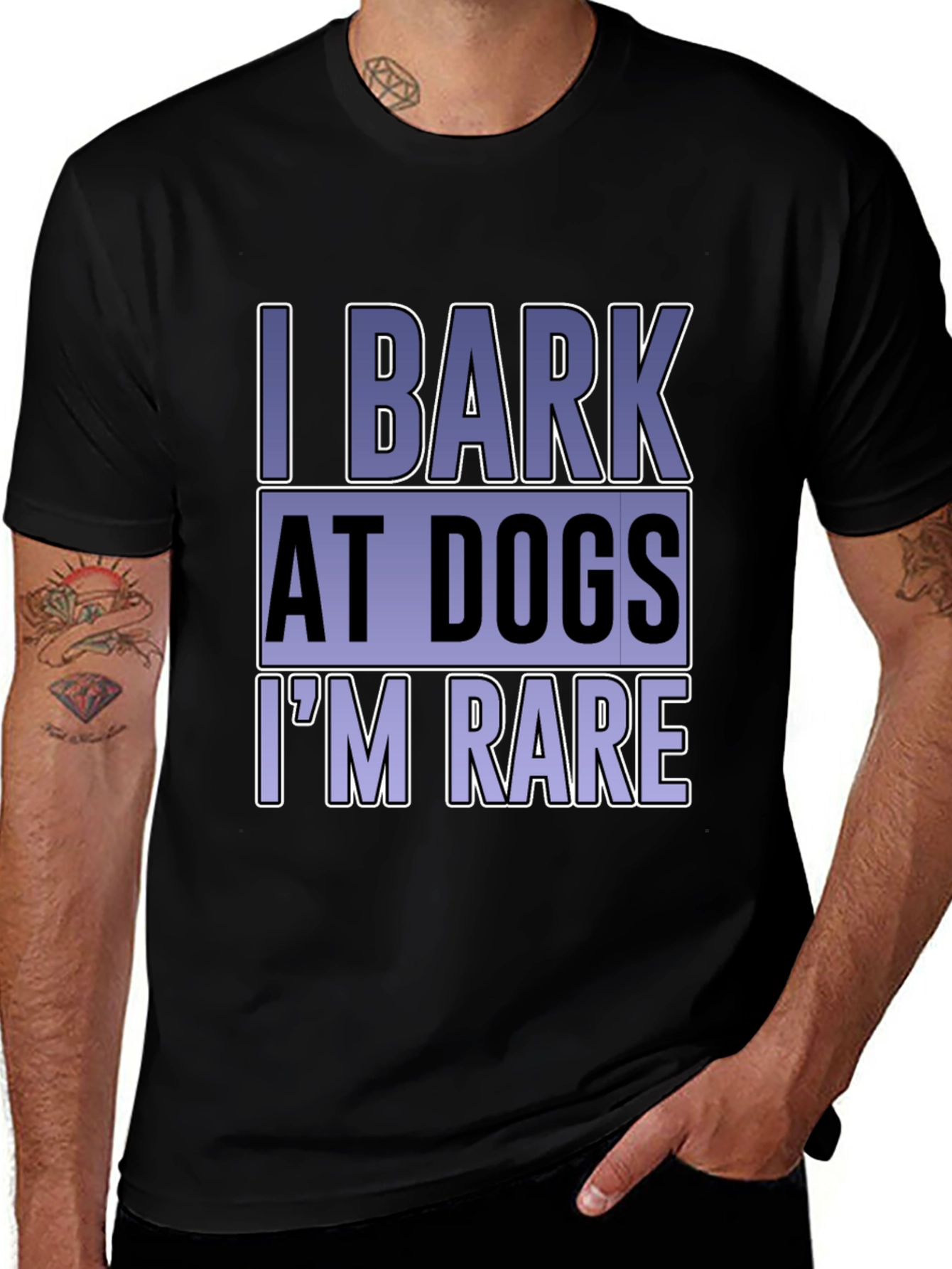 Variant 22 of I Bark At Dogs I'm Rare Graphic Tee