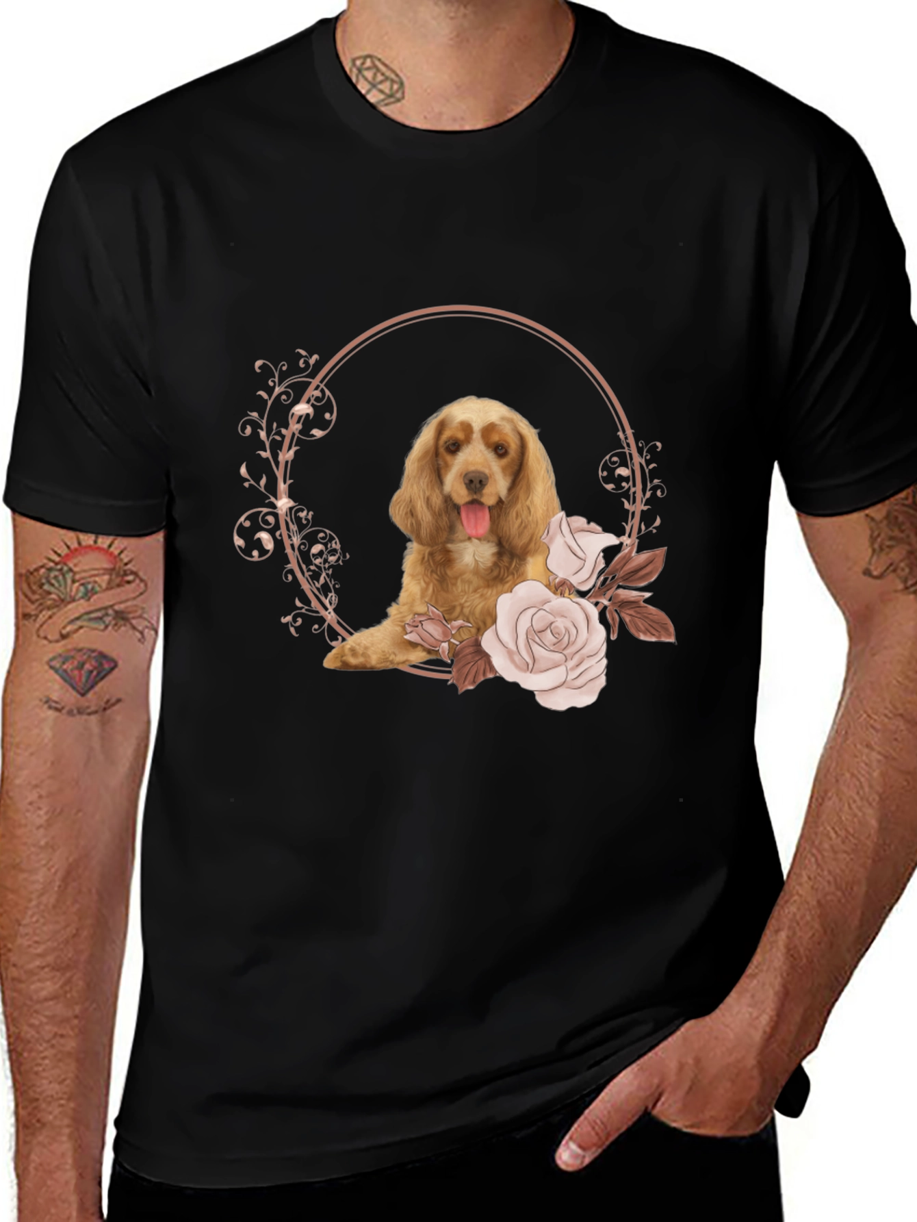 Variant 14 of Dog & Roses Graphic Tee - Stylish Casual Wear