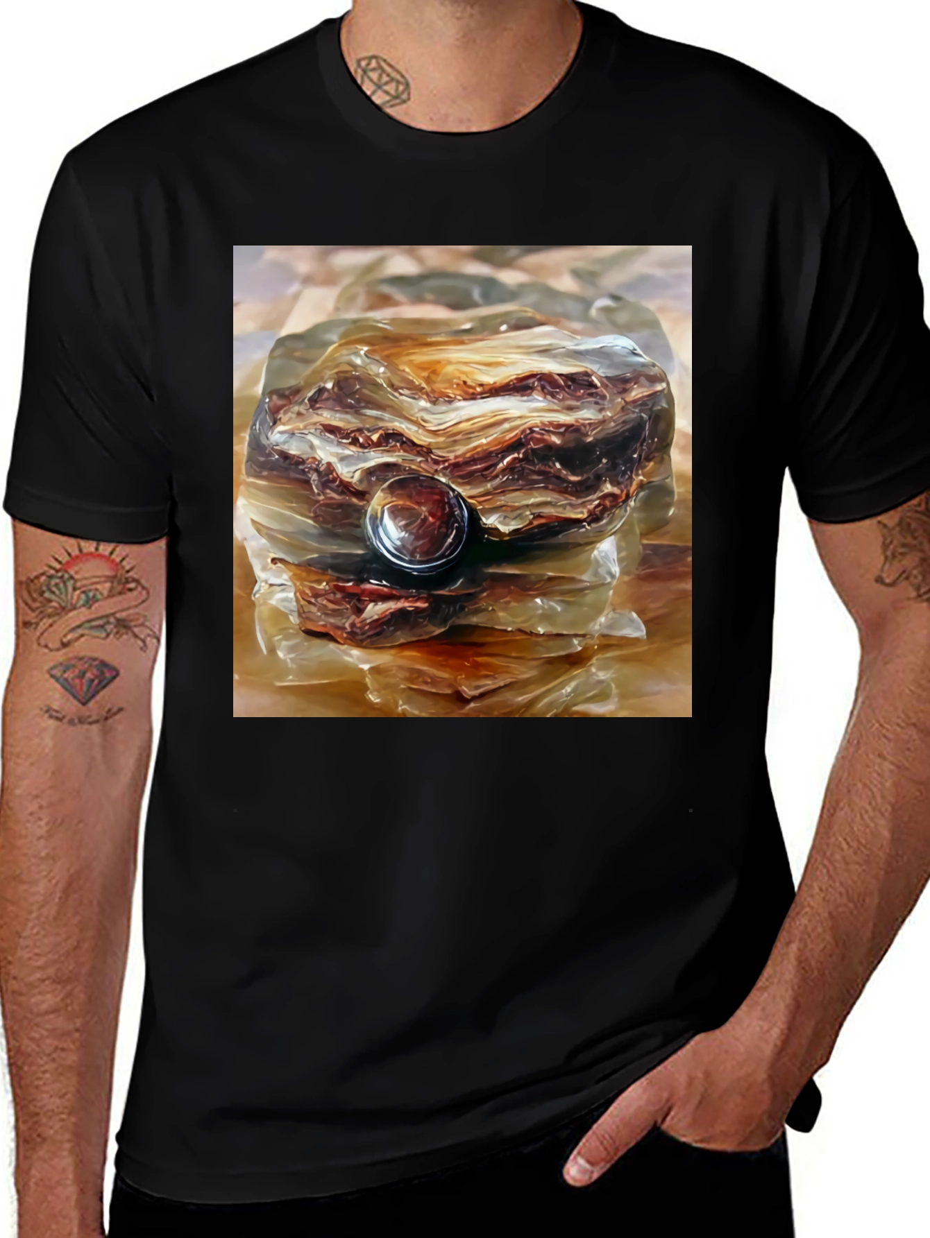 Variant 24 of Abstract Rock Formation Graphic Tee - Unique Design