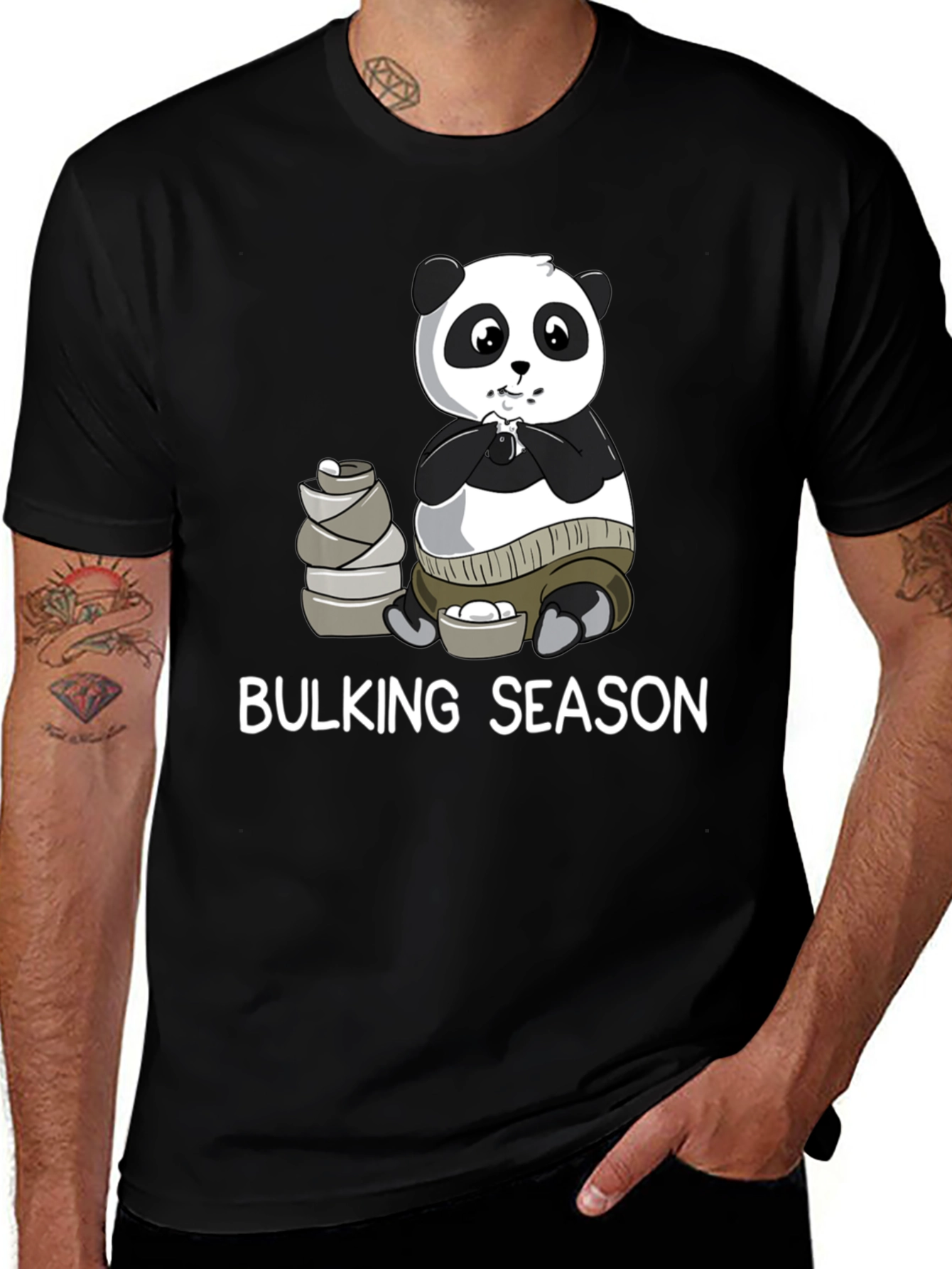 Variant 26 of Bulking Season Panda T-Shirt - Gym Humor