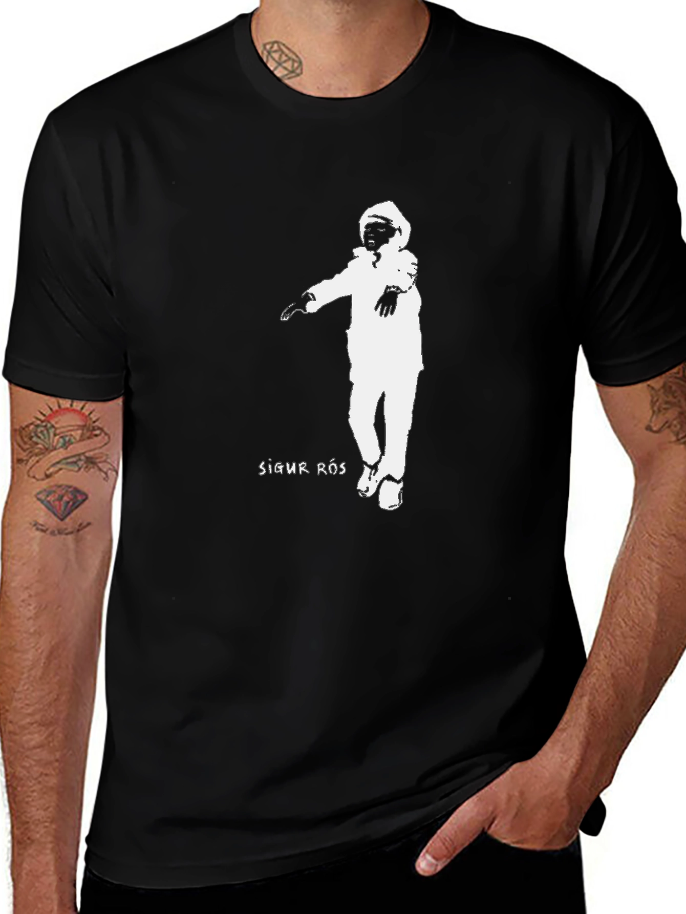 Variant 24 of Sigur Ros T-Shirt Black Cotton Astronaut Graphic