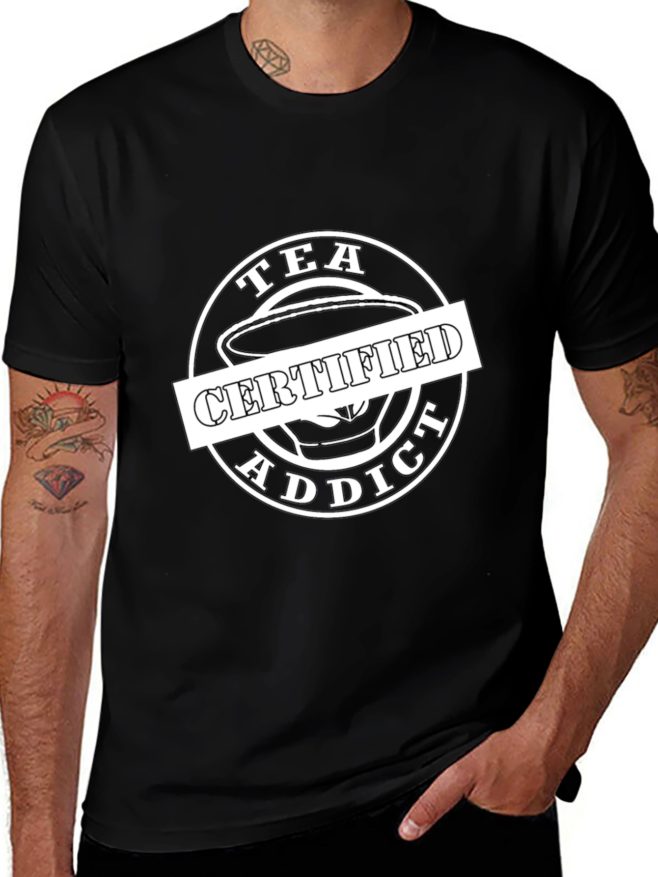 Tea Certified Addict Graphic T-Shirt