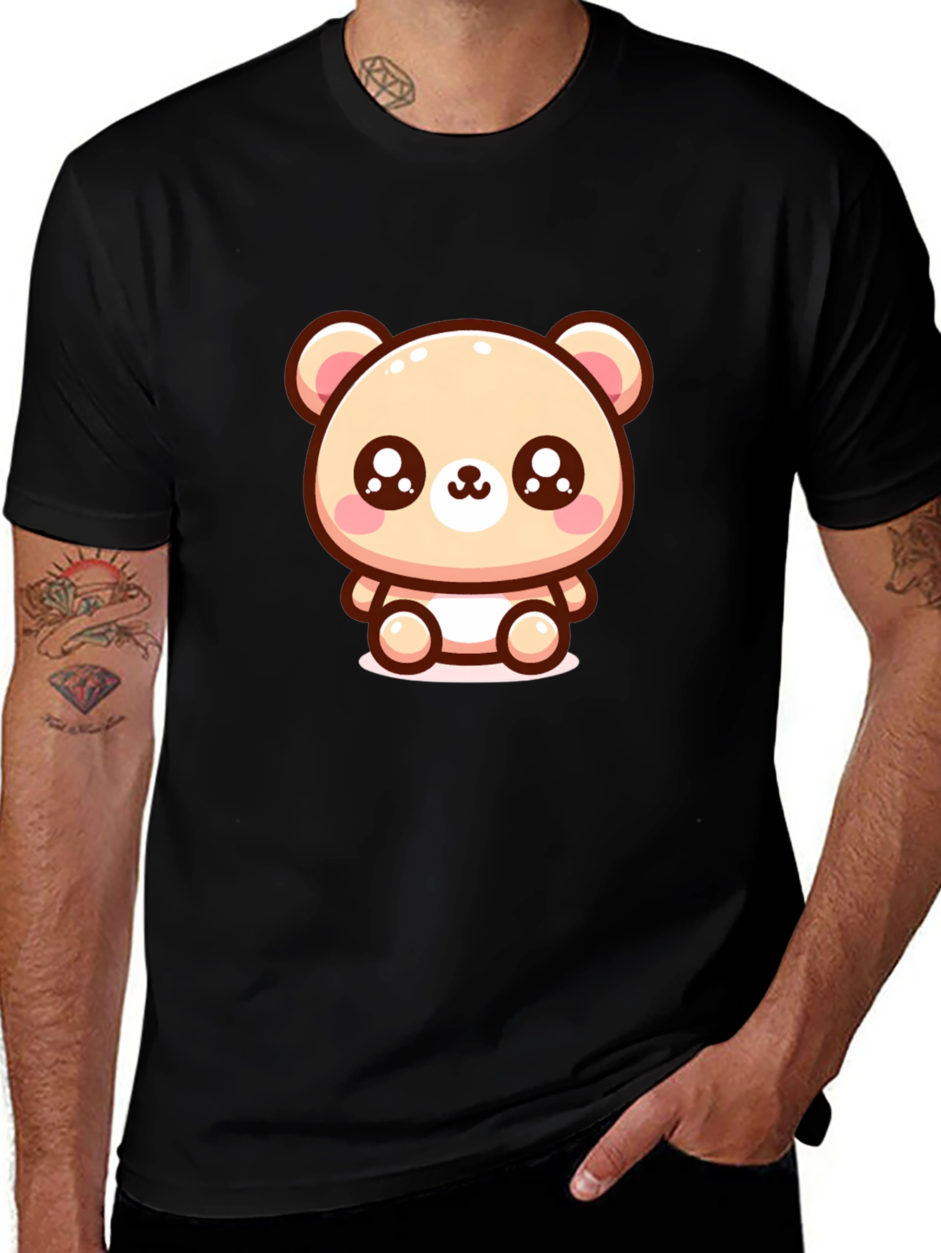 Variant 16 of Kawaii Bear Graphic Tee - Soft & Stylish
