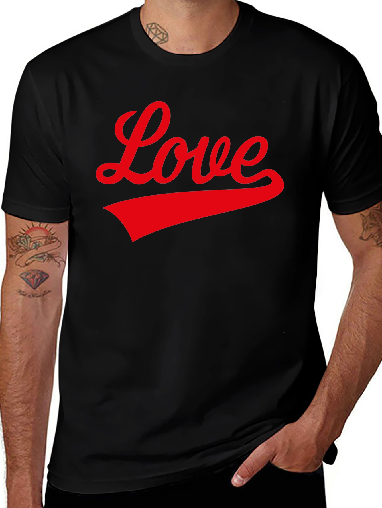 Variant 15 of Love Graphic T-Shirt - Black