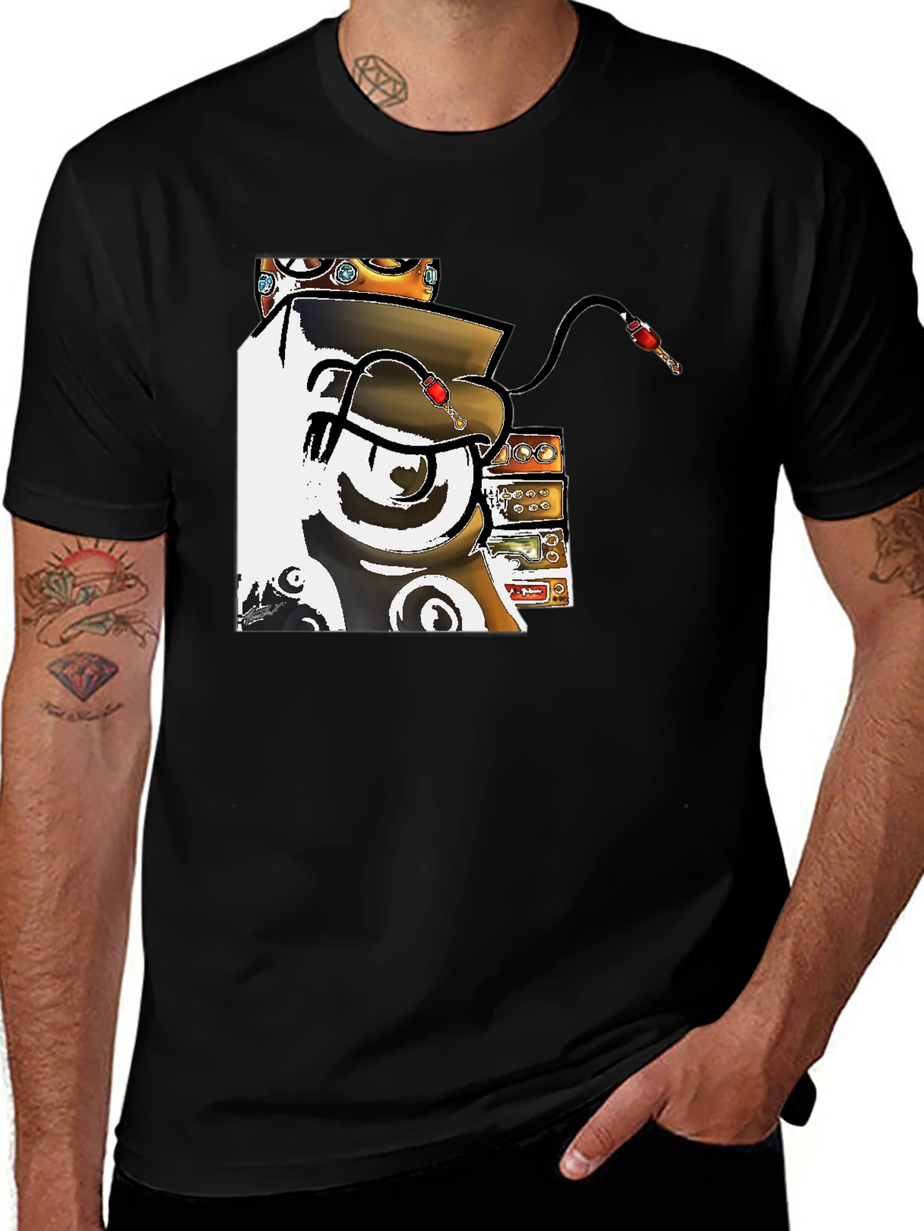 Variant 30 of Funky Music Man Black T-Shirt