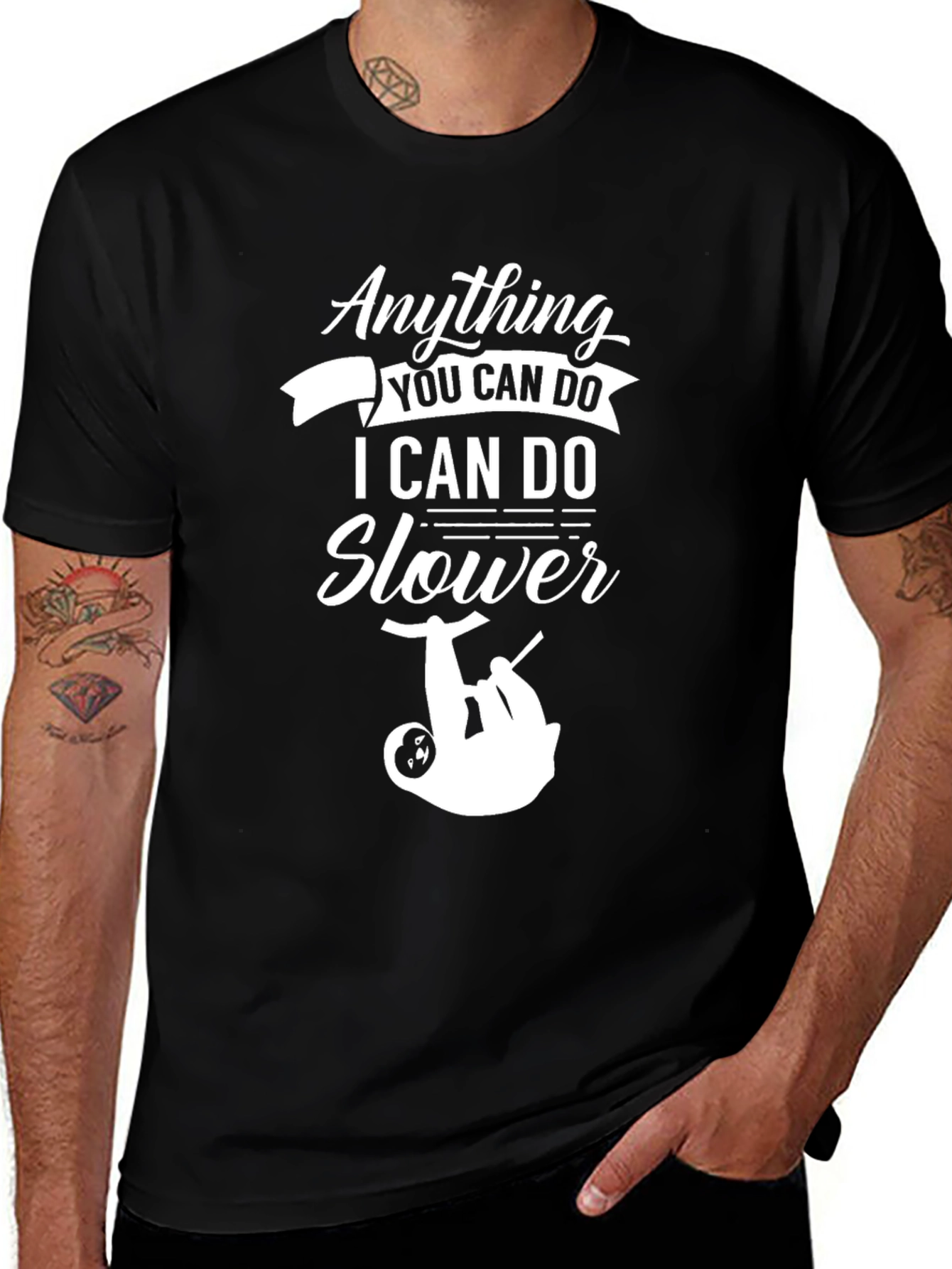Variant 15 of Anything You Can Do I Can Do Slower Sloth T-Shirt