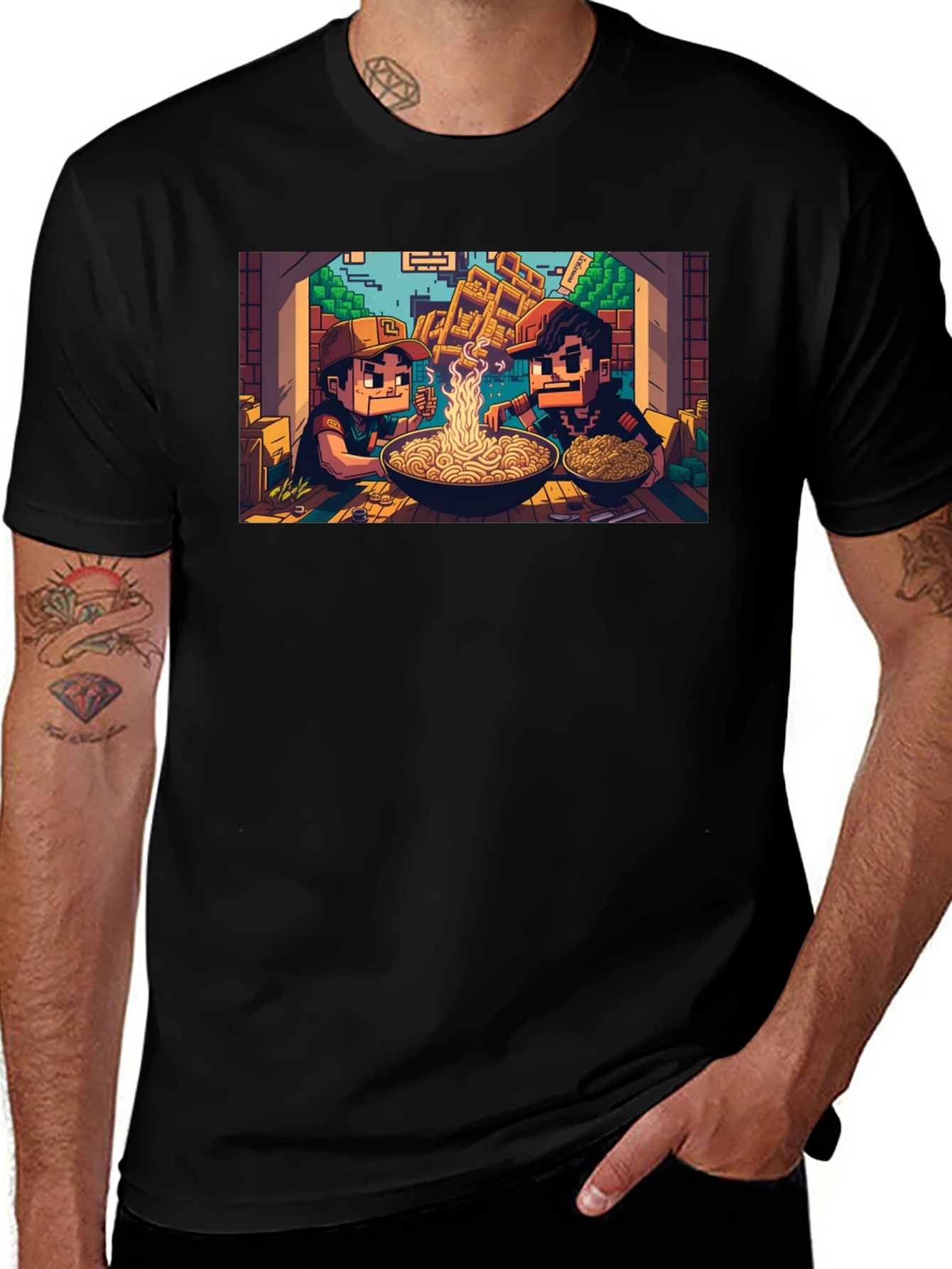 Variant 30 of Pixel Art Ramen T-Shirt