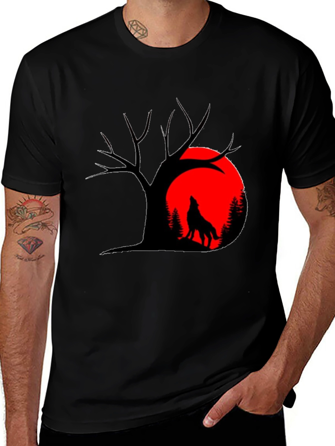 Variant 9 of Wolf Moon Graphic T-Shirt