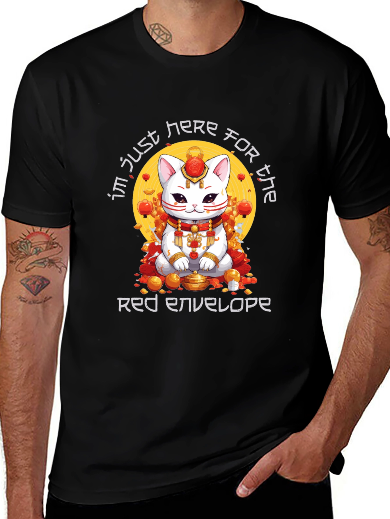Variant 7 of Lucky Cat Red Envelope T-Shirt
