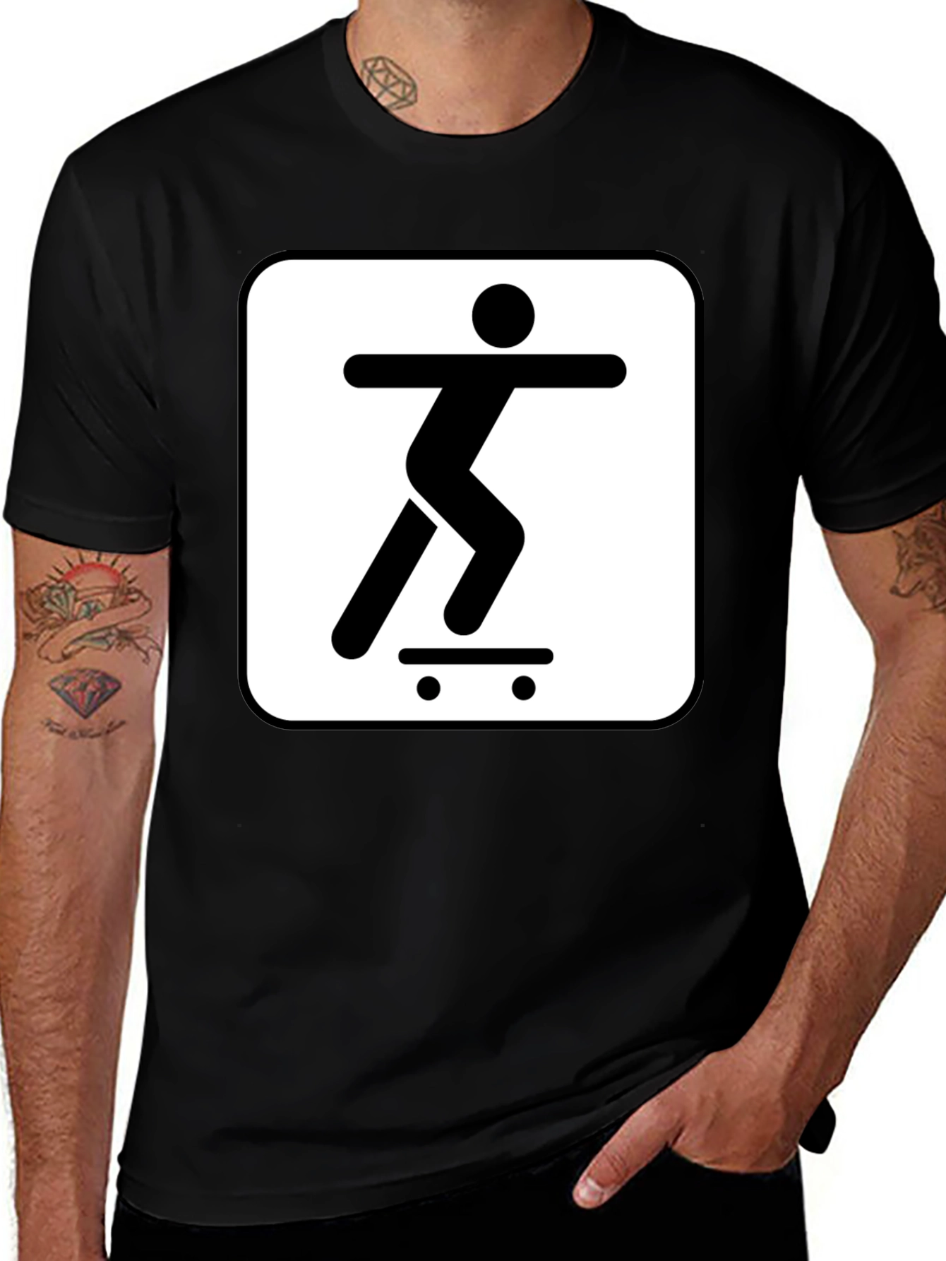 Variant 18 of Skateboarder Graphic Tee - Cool Casual Style