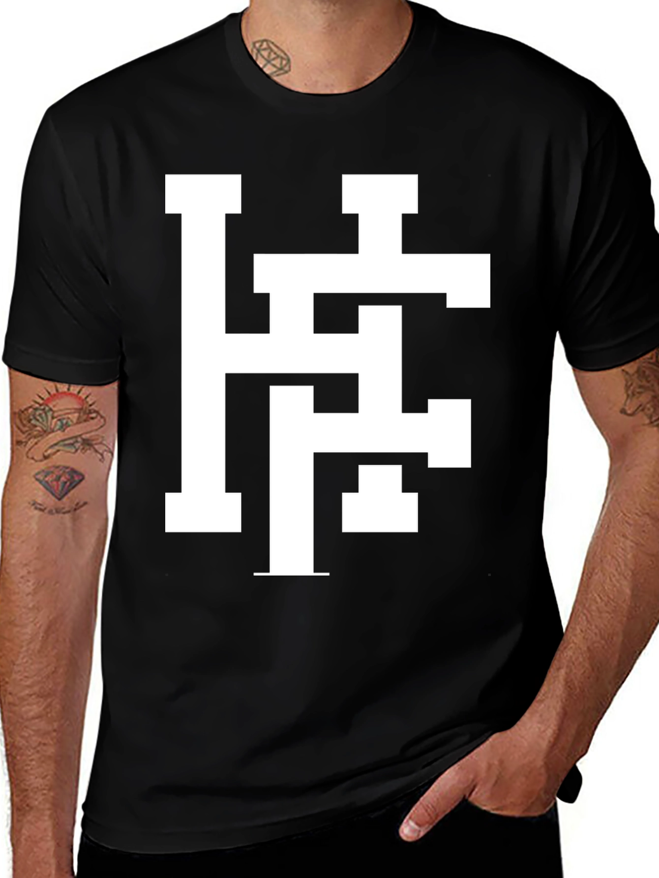 Modern Monogram Tee - Bold Graphic Print