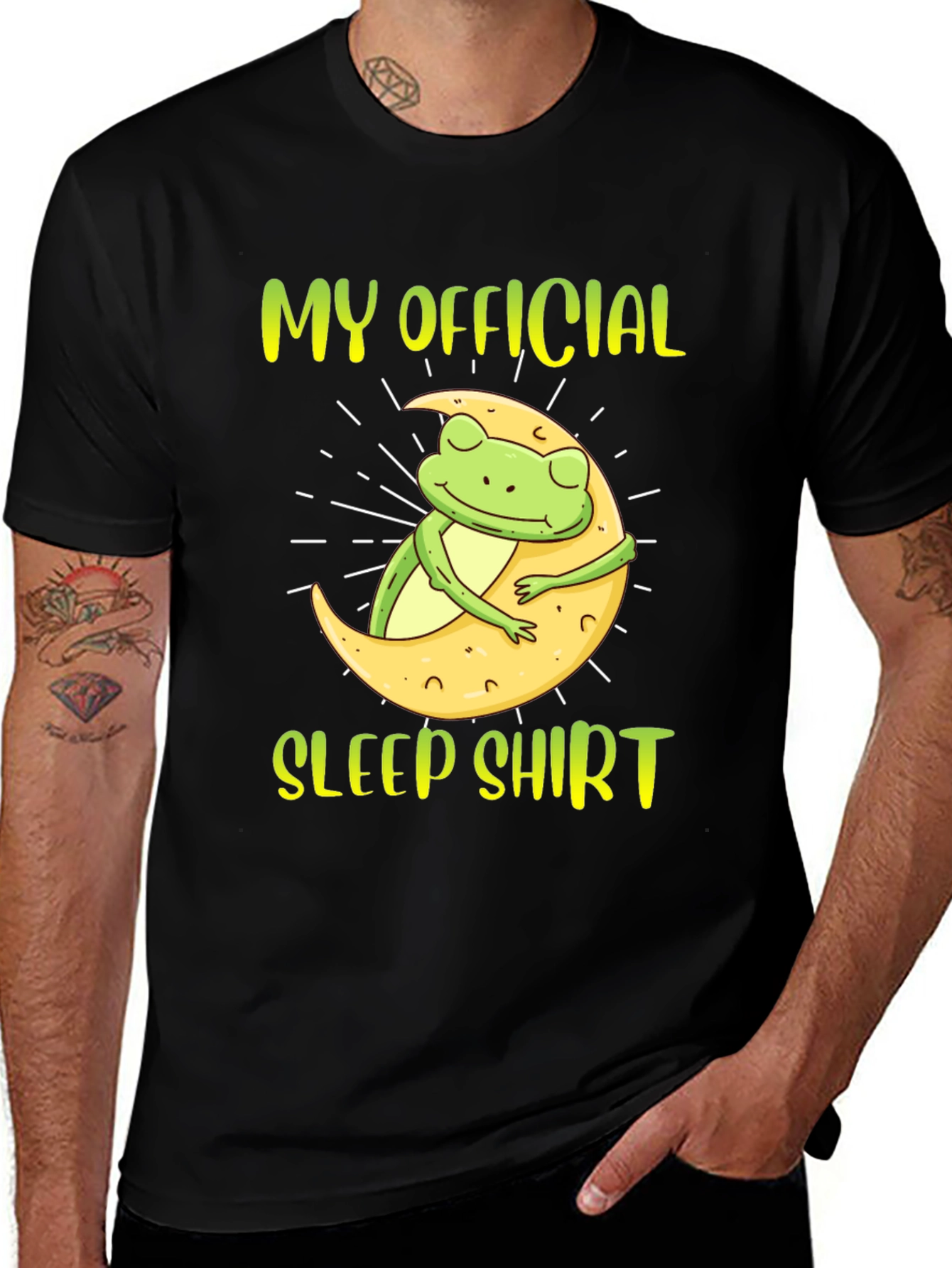 Variant 9 of Frog on Moon Sleep Shirt - Unisex