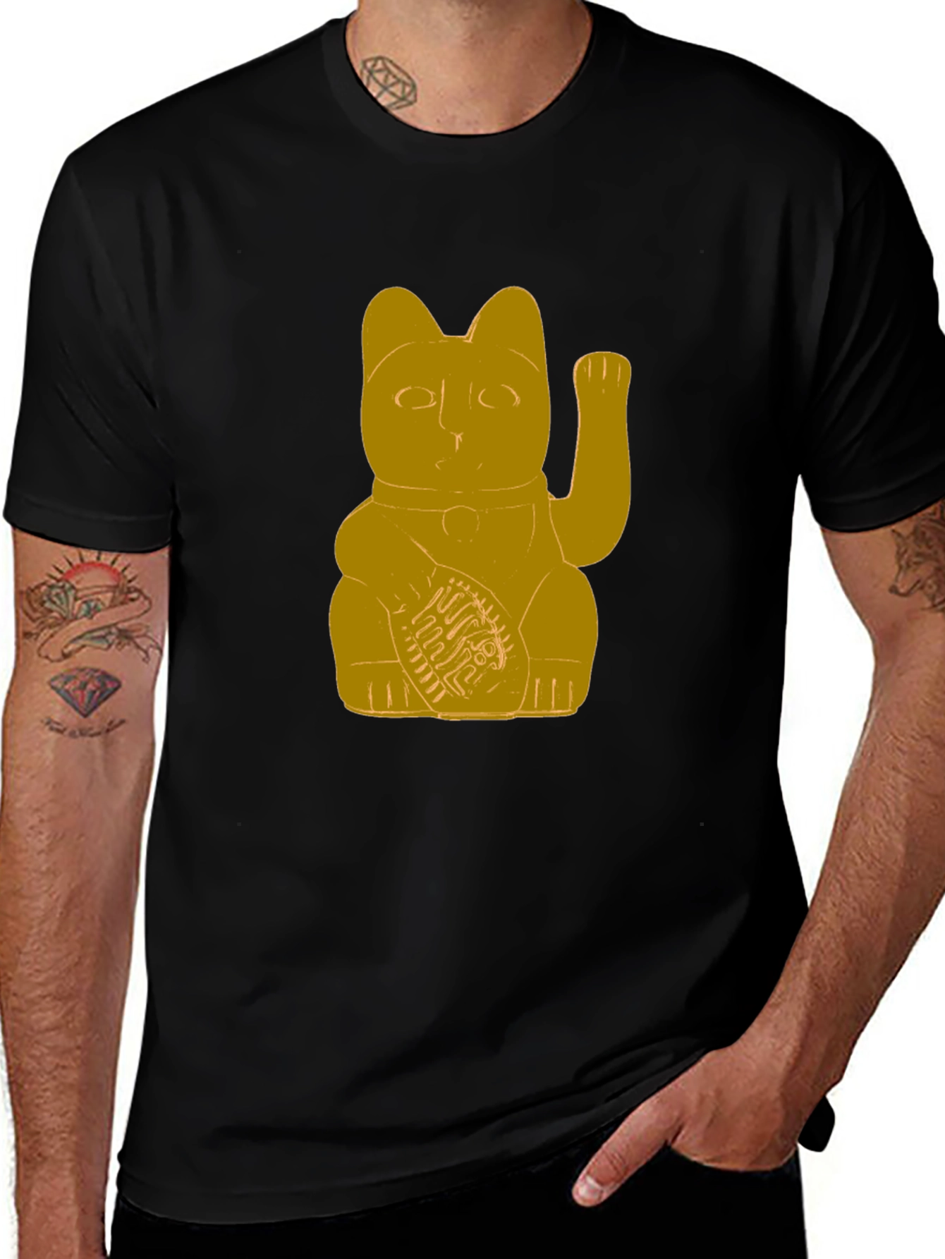 Variant 26 of Lucky Cat T-Shirt - Graphic Tee