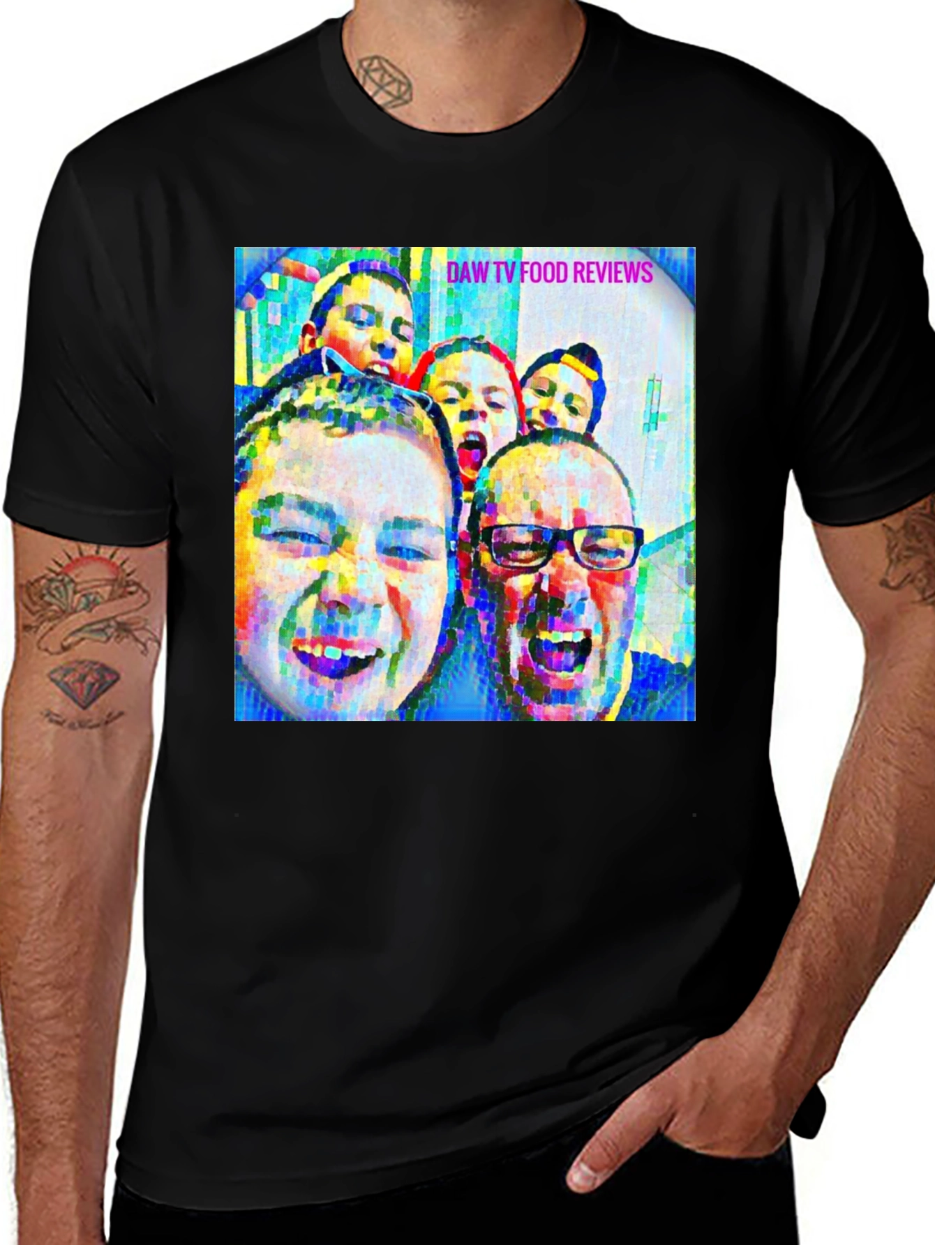 Variant 11 of DAW TV Food Reviews Graphic Tee - Black