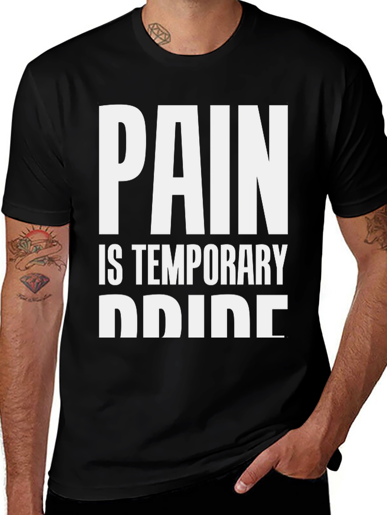 Pain is Temporary Pride T-Shirt - Black