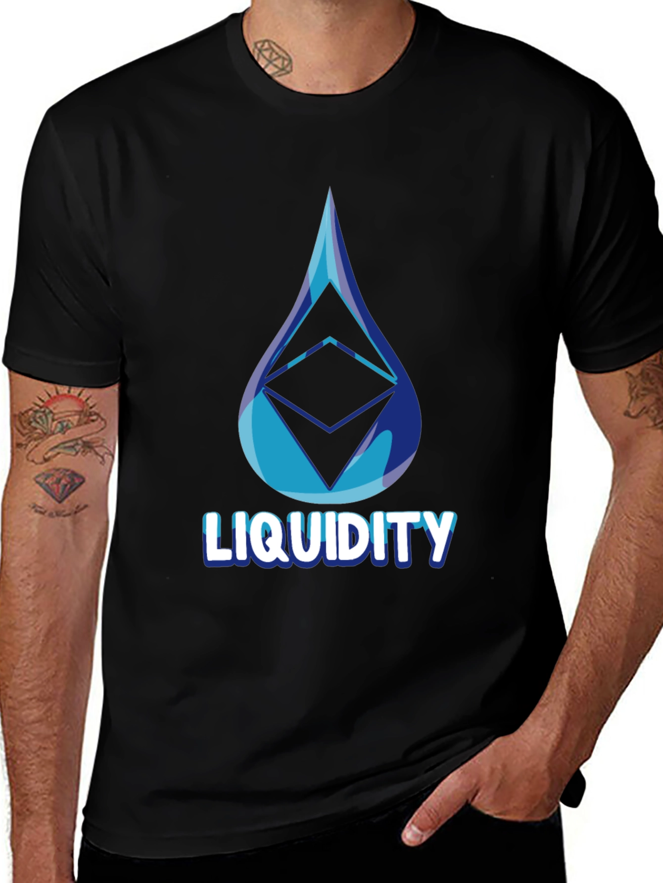 Black Liquidity Crypto Tee - Stylish Ethereum Design main image