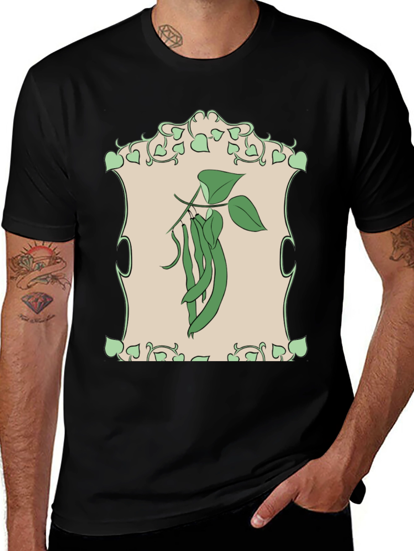 Variant 22 of Green Beans Graphic Tee - Organic Style