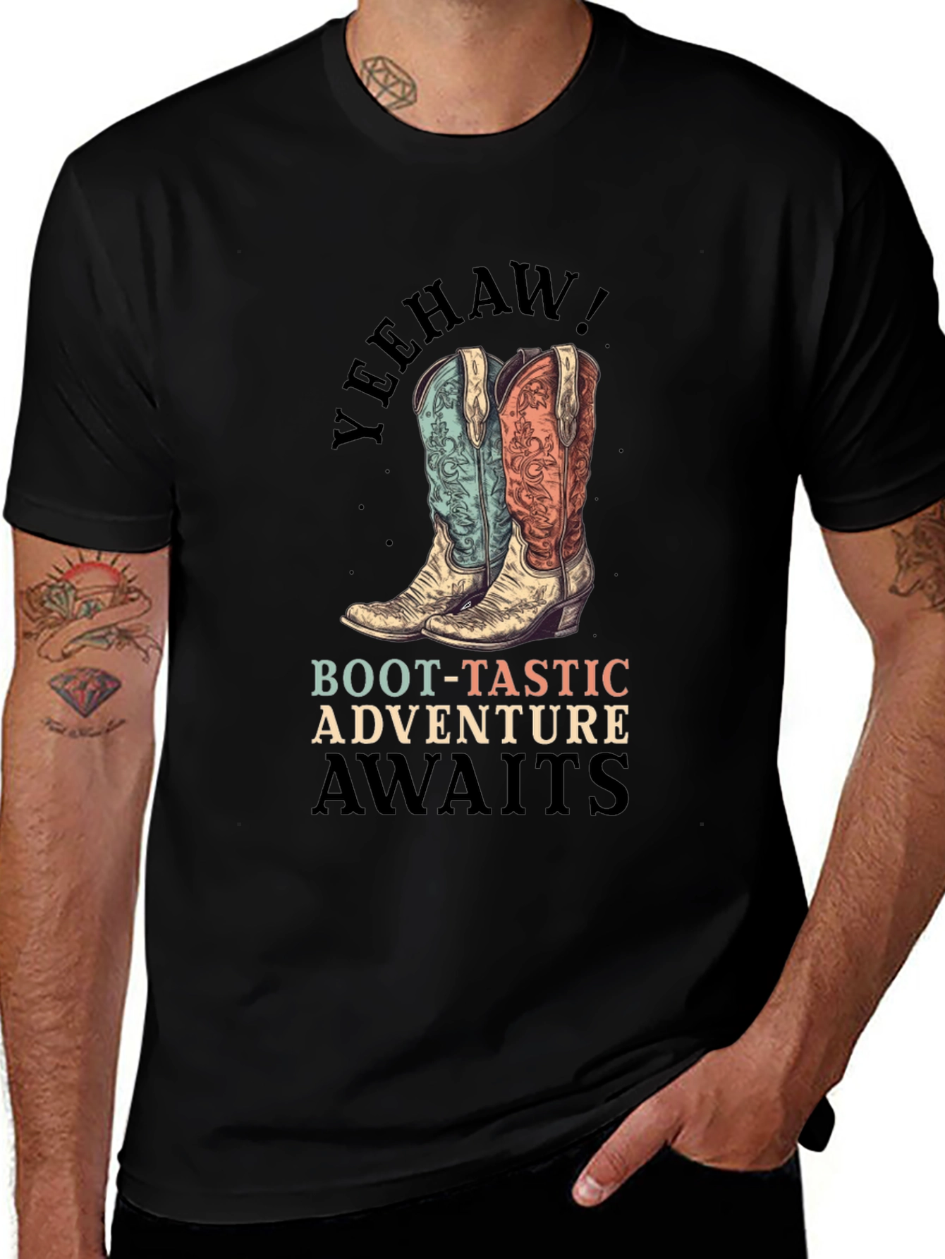 Variant 28 of Boot-Tastic Adventure Tee - Yeehaw!