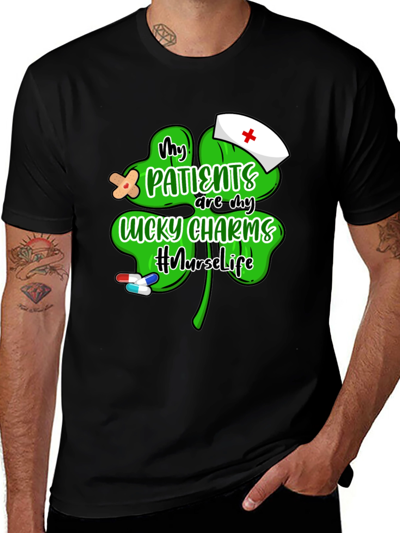 Variant 25 of Lucky Nurse Life T-Shirt - St. Patrick's Day