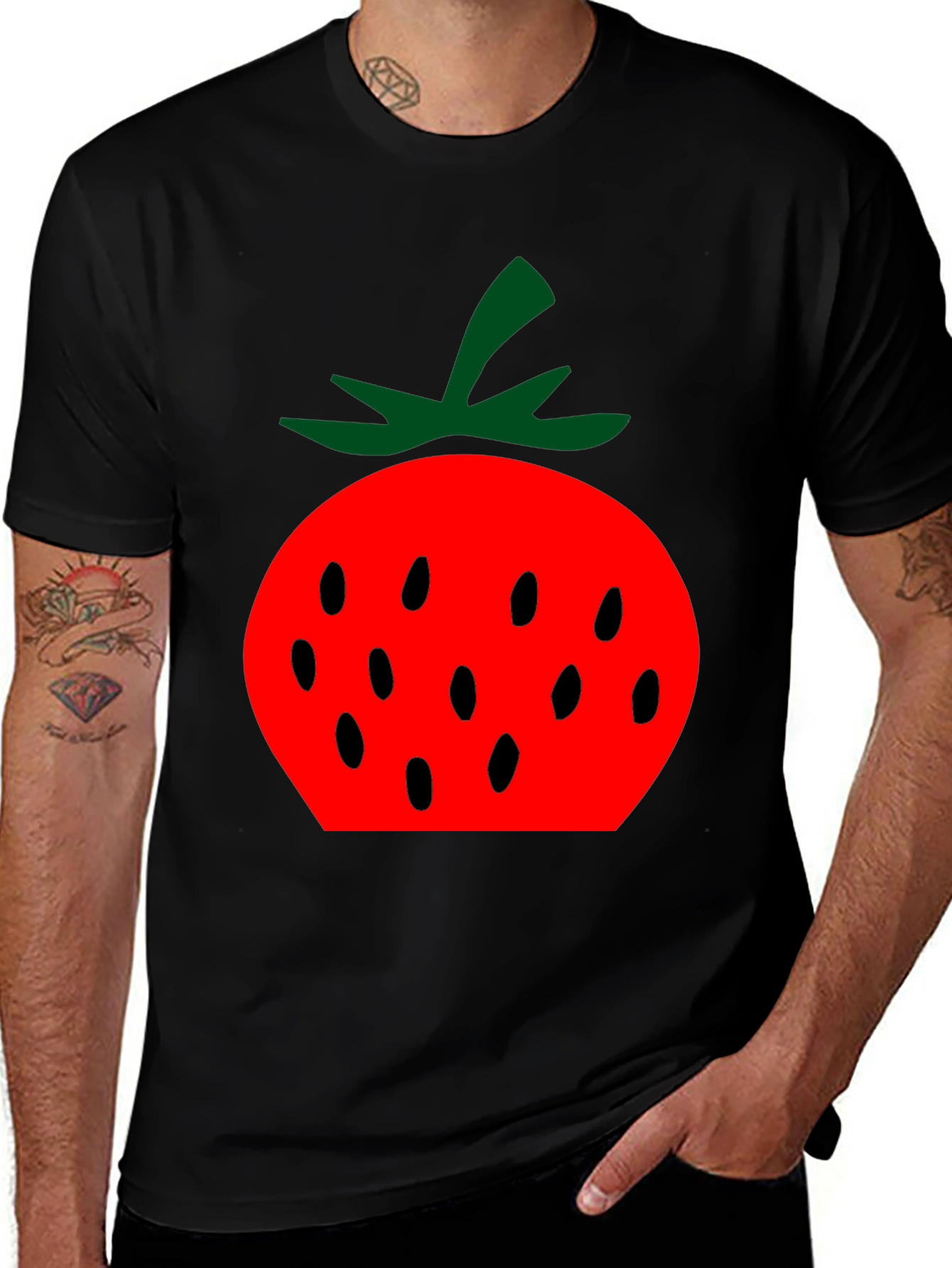 Variant 11 of Strawberry Graphic Print T-Shirt